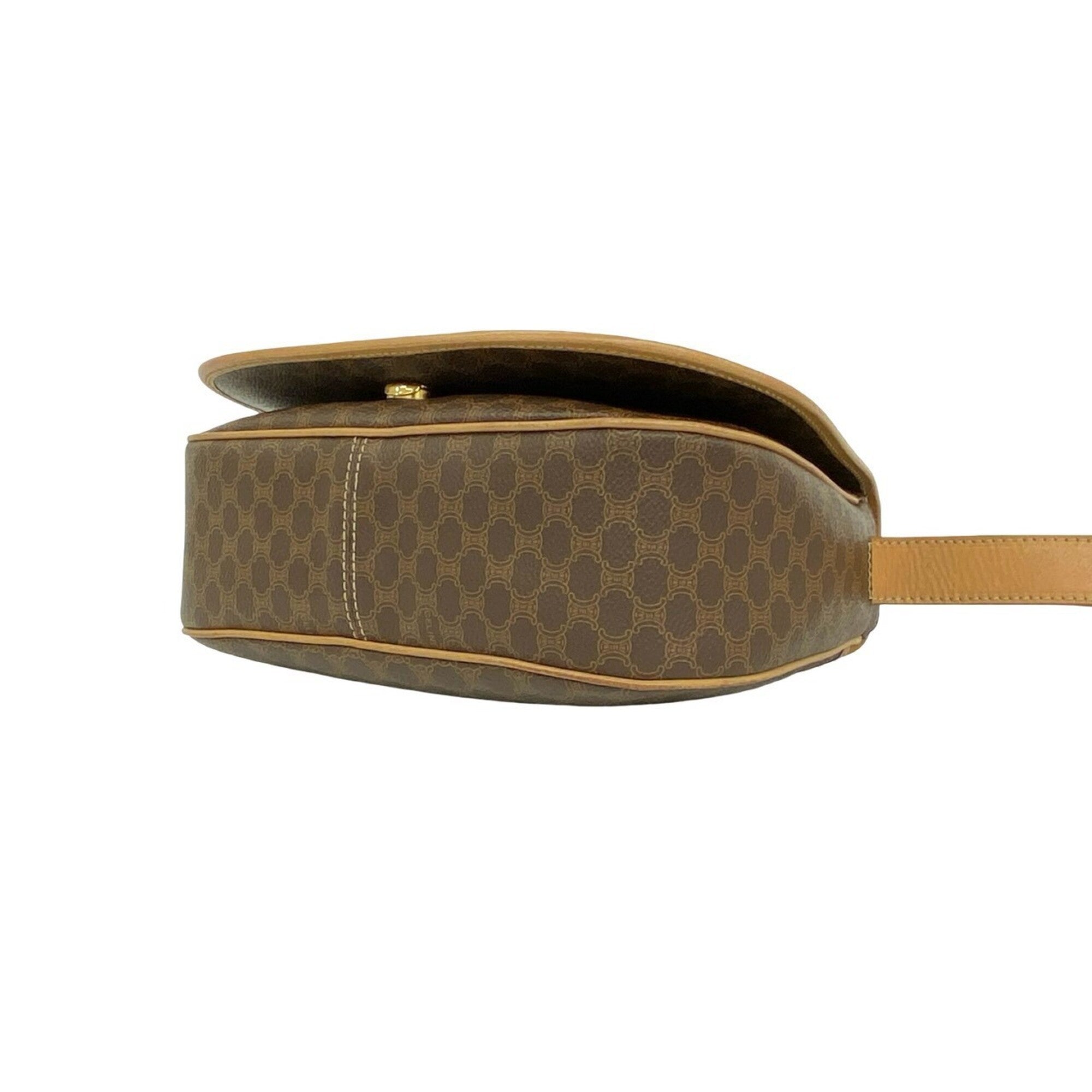 Celine Brown Leather Pvc Pochette Shoulder Bag (Pre-Owned)