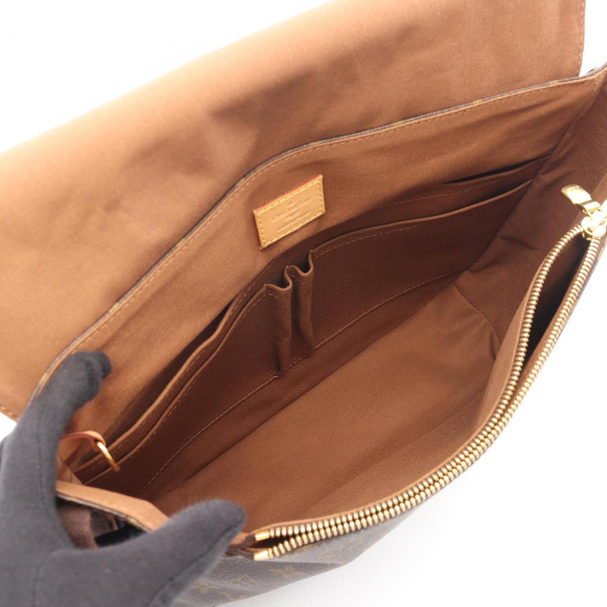 Louis Vuitton Brown Monogram Coated Canvas Handbag Shoulder Bag (Pre-Owned)