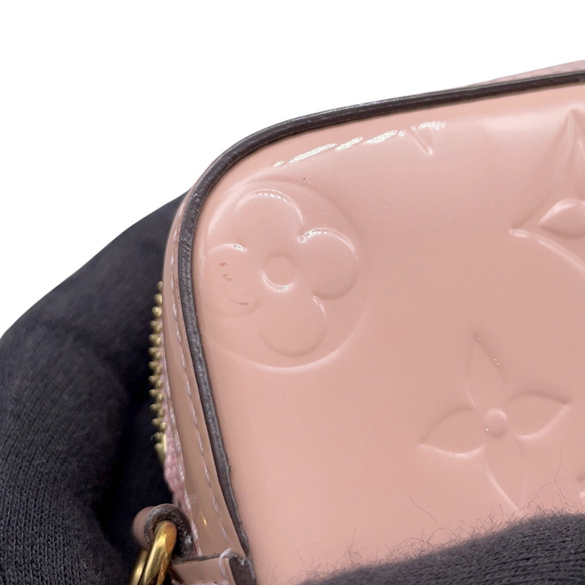 Louis Vuitton Rose Ballerine Monogram Vernis Handbag Pochette Pouch Shoulder Bag (Pre-Owned)