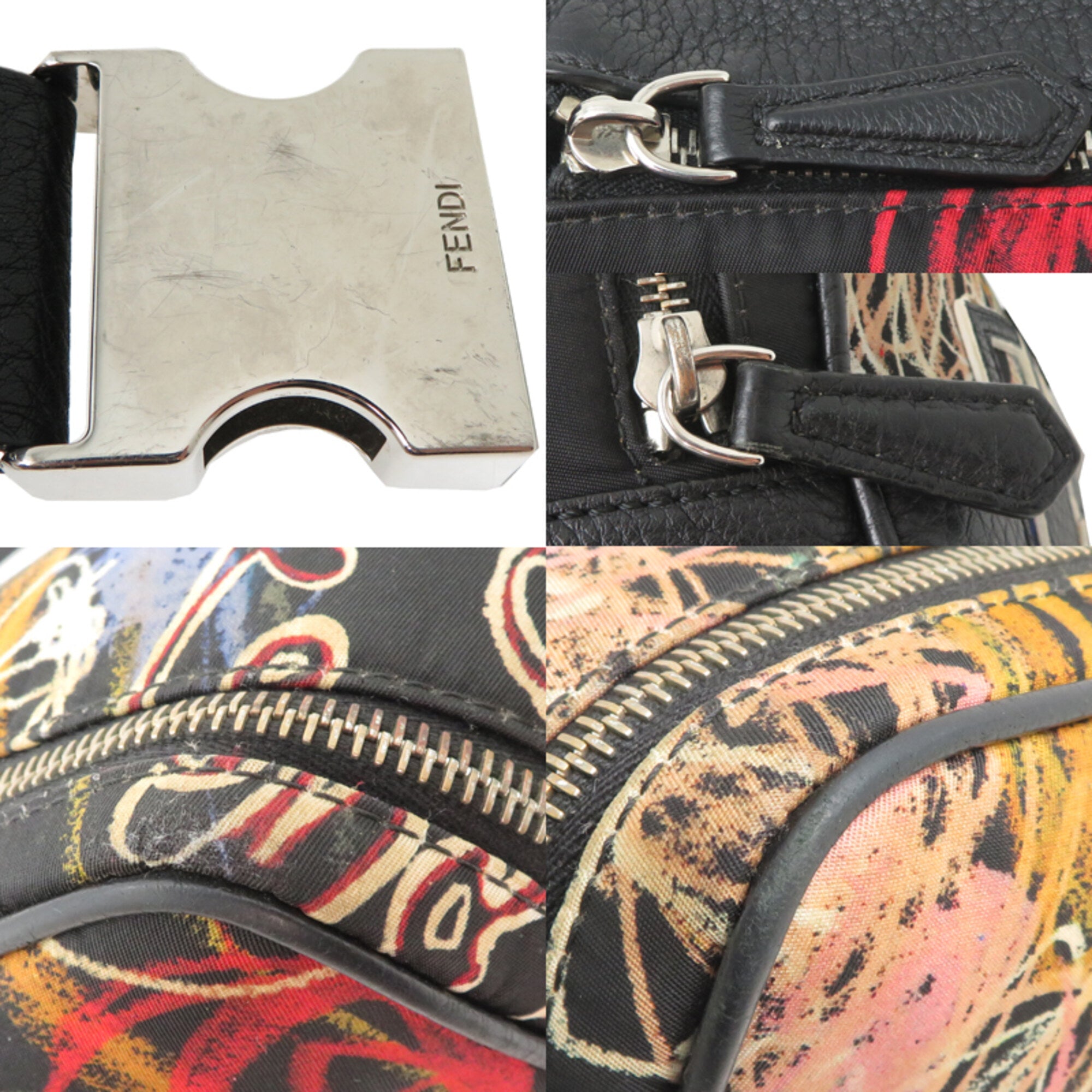 Fendi Black Leather Sling Bag (Pre-Owned)