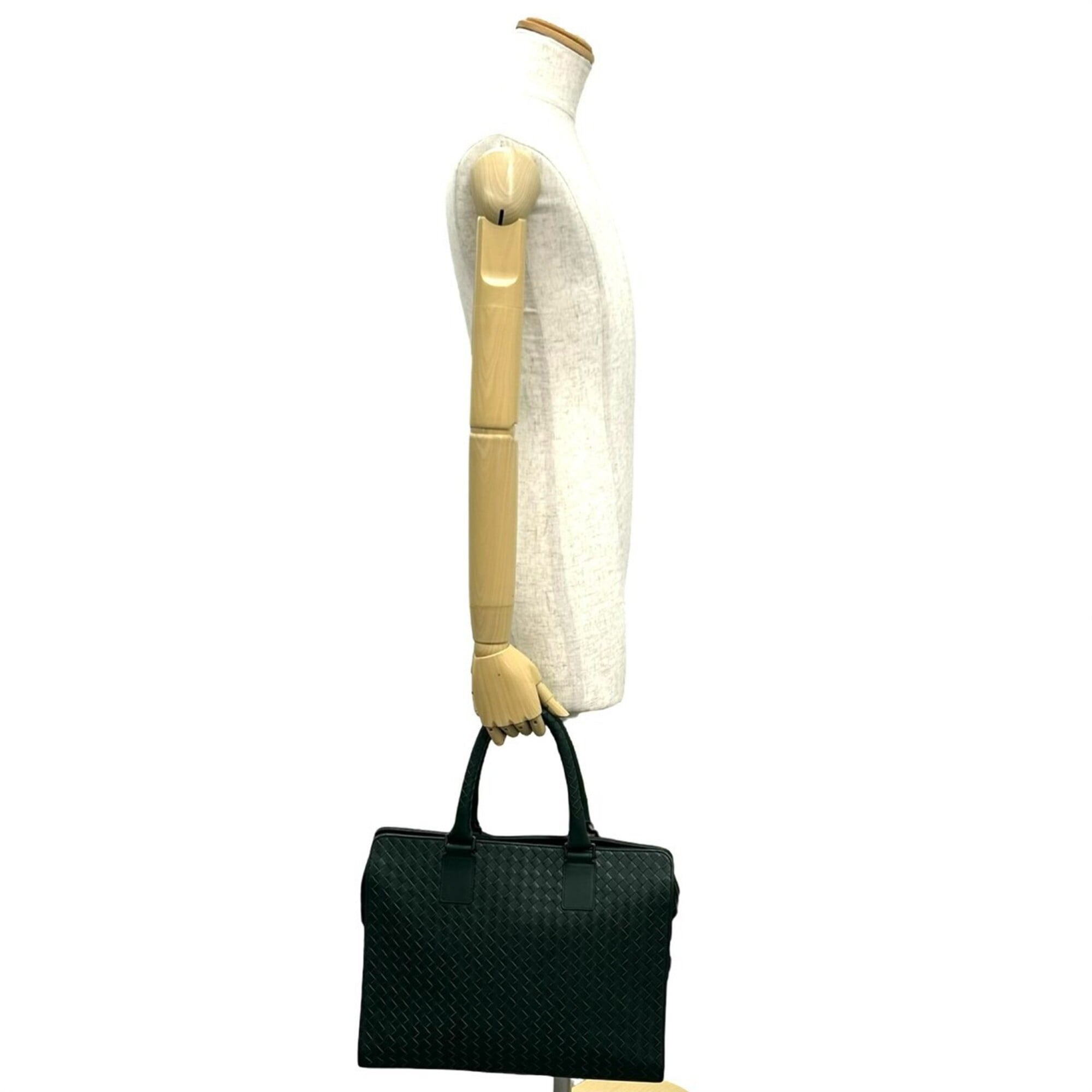 Bottega Veneta Green Leather Briefcase (Pre-Owned)