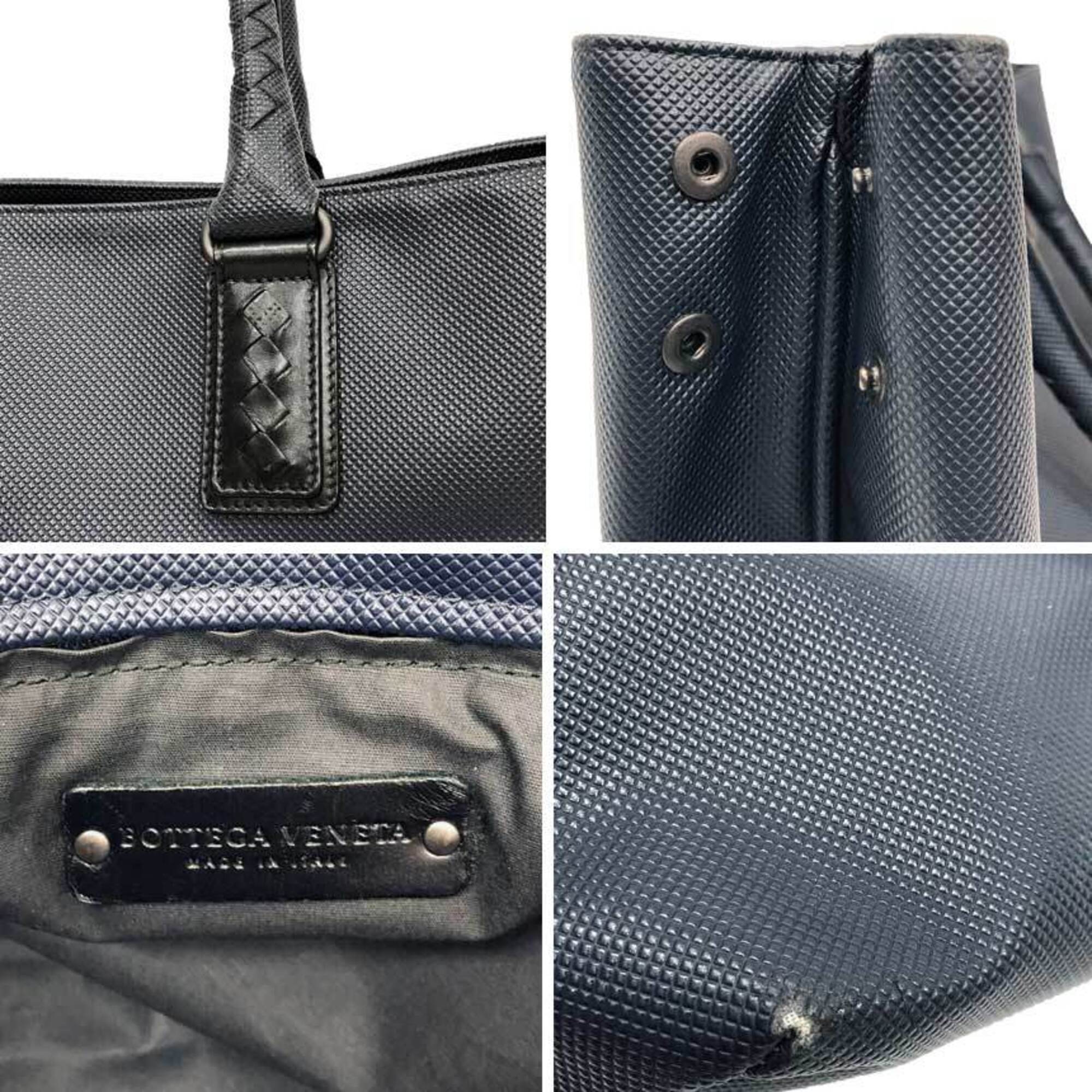 Bottega Veneta Blue Navy Pvc Leather Tote Bag (Pre-Owned)