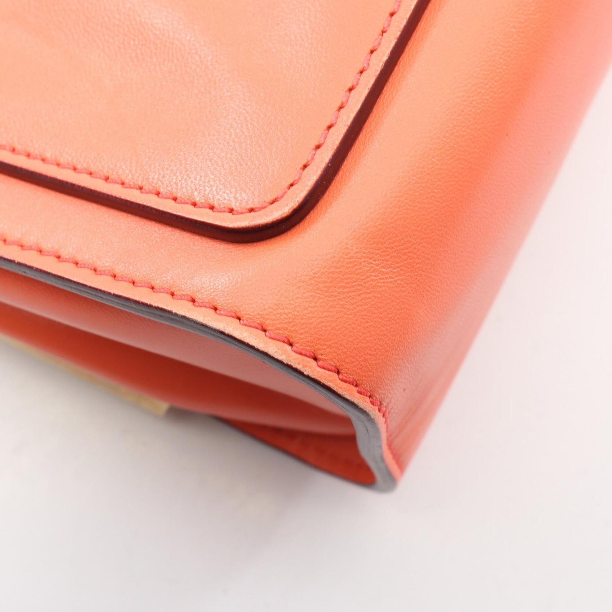 Chloé Orange Leather Handbag Shoulder Bag (Pre-Owned)