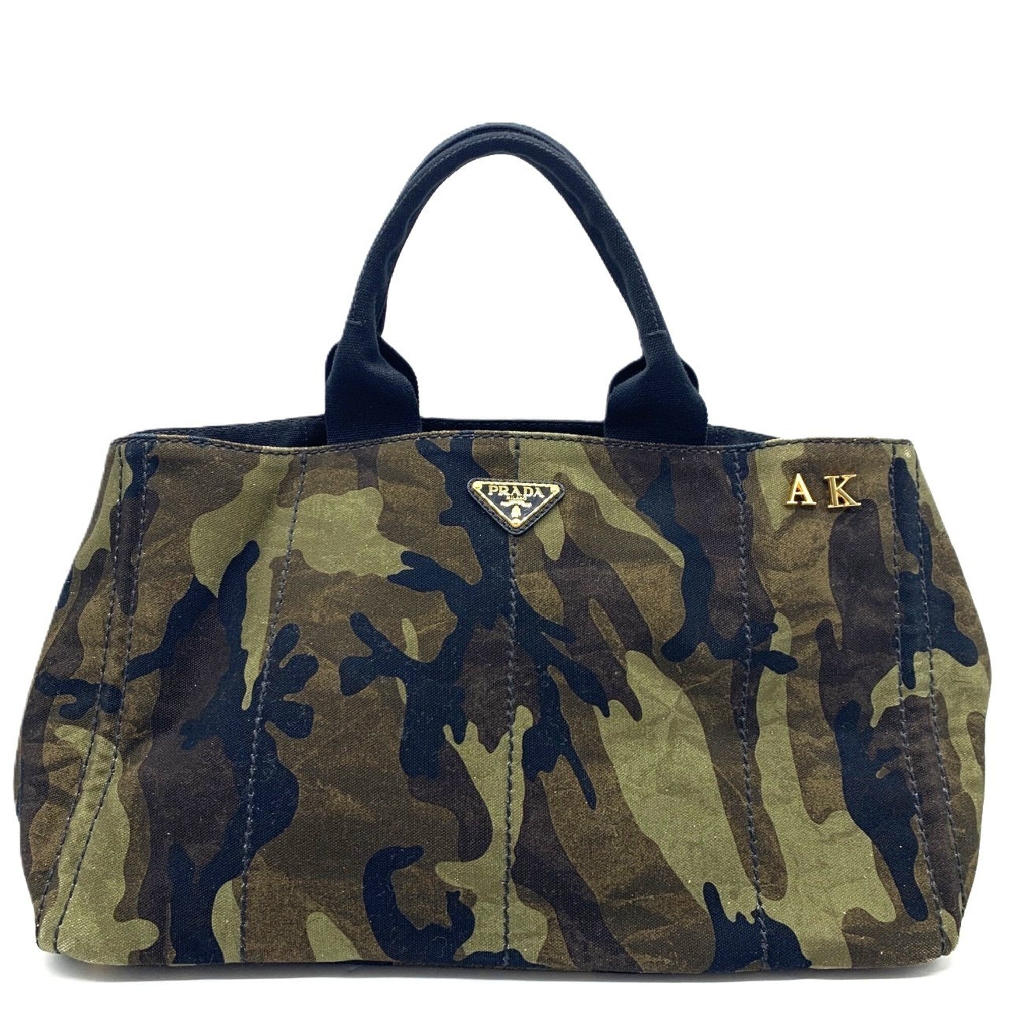 Prada Camouflage Canapa Tote Bag (Pre-Owned)