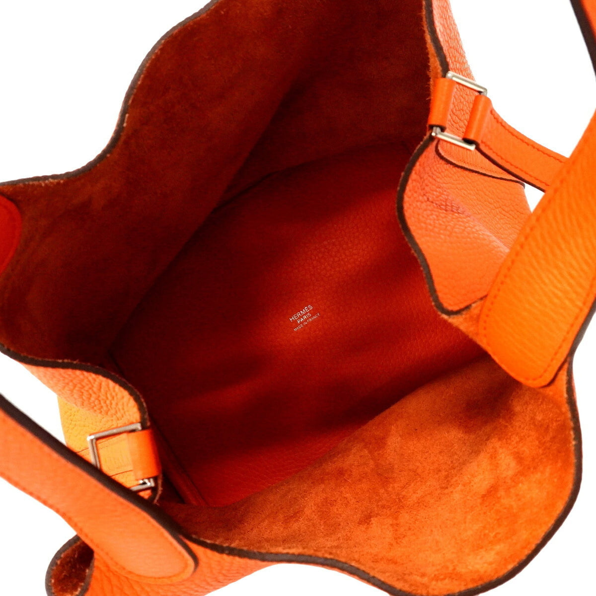 Hermes Capucine Taurillon Clemence Leather Handbag (Pre-Owned)