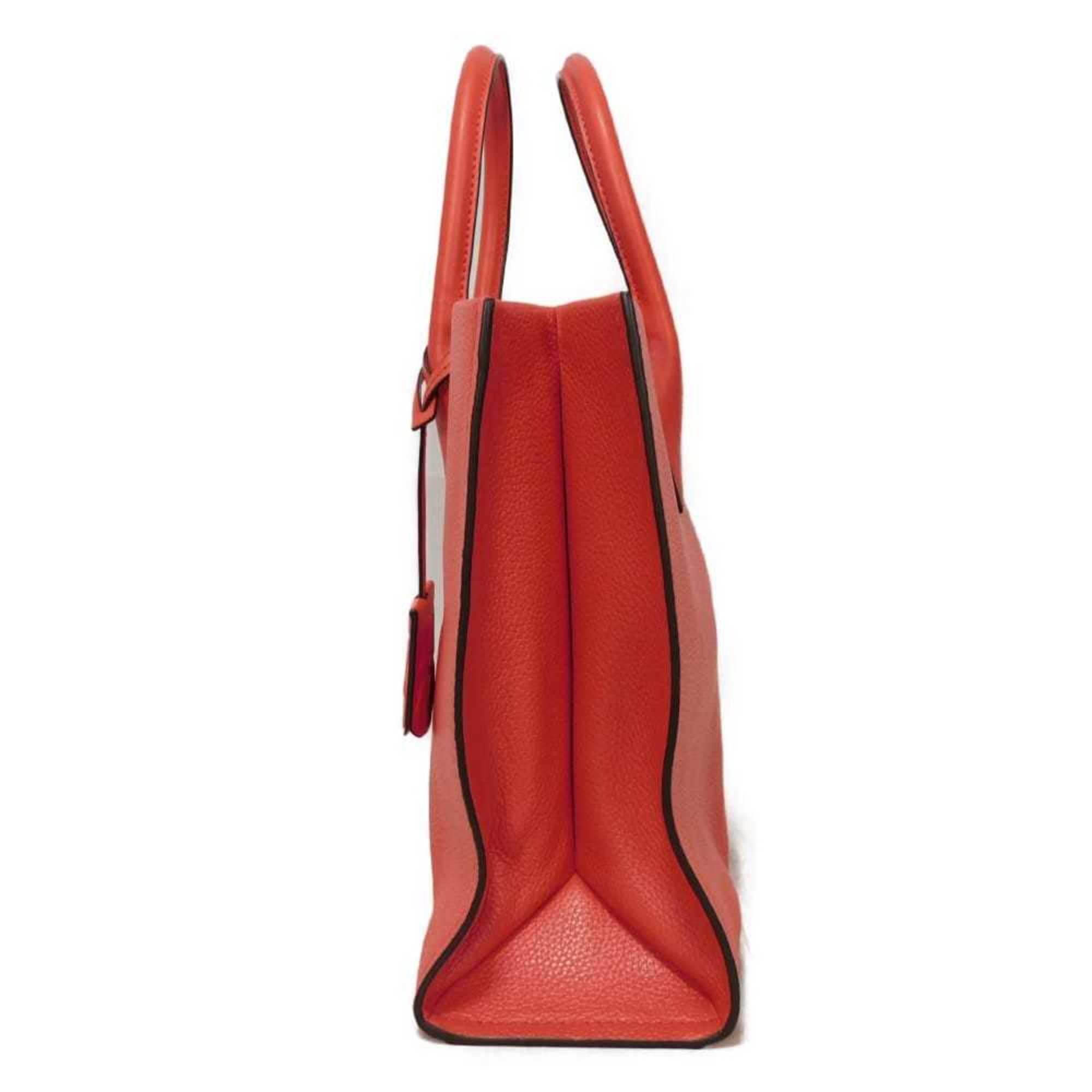 Michael Kors Red Color Leather Shoulder Bag Tote Bag (Pre-Owned)