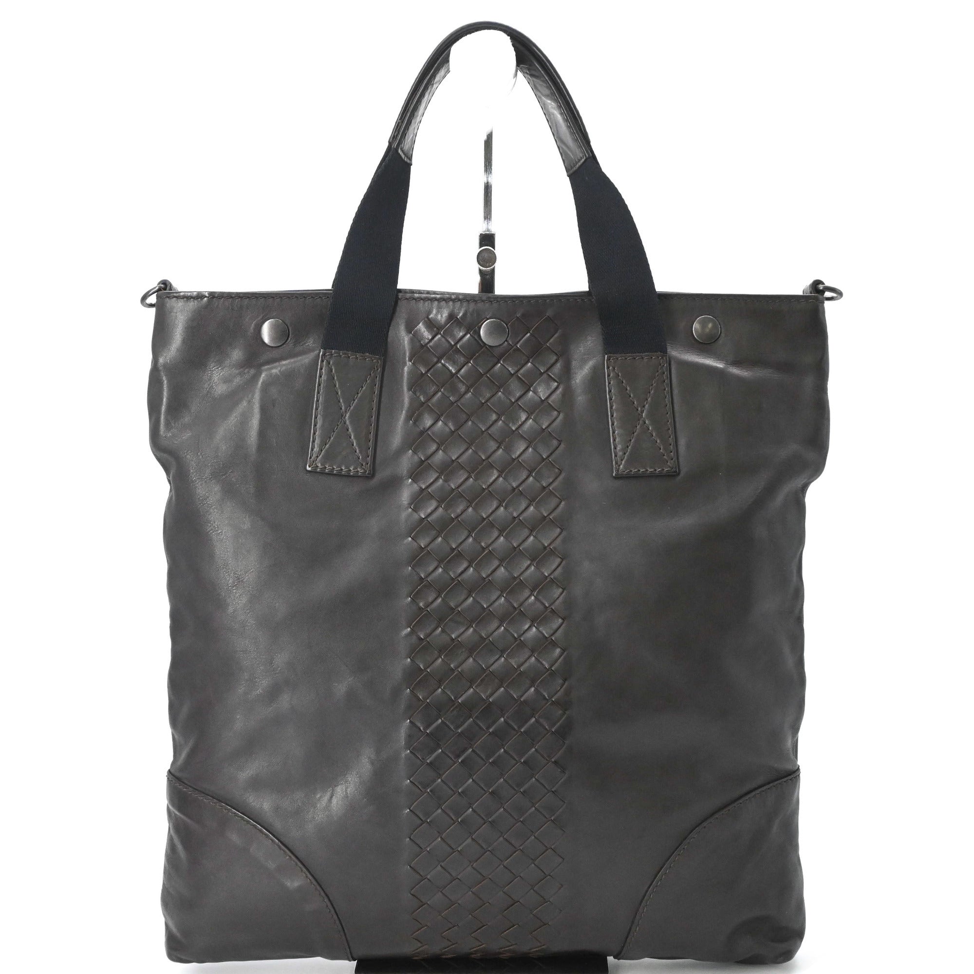 Bottega Veneta Intrecciato Brown Leather Shoulder Bag (Pre-Owned)