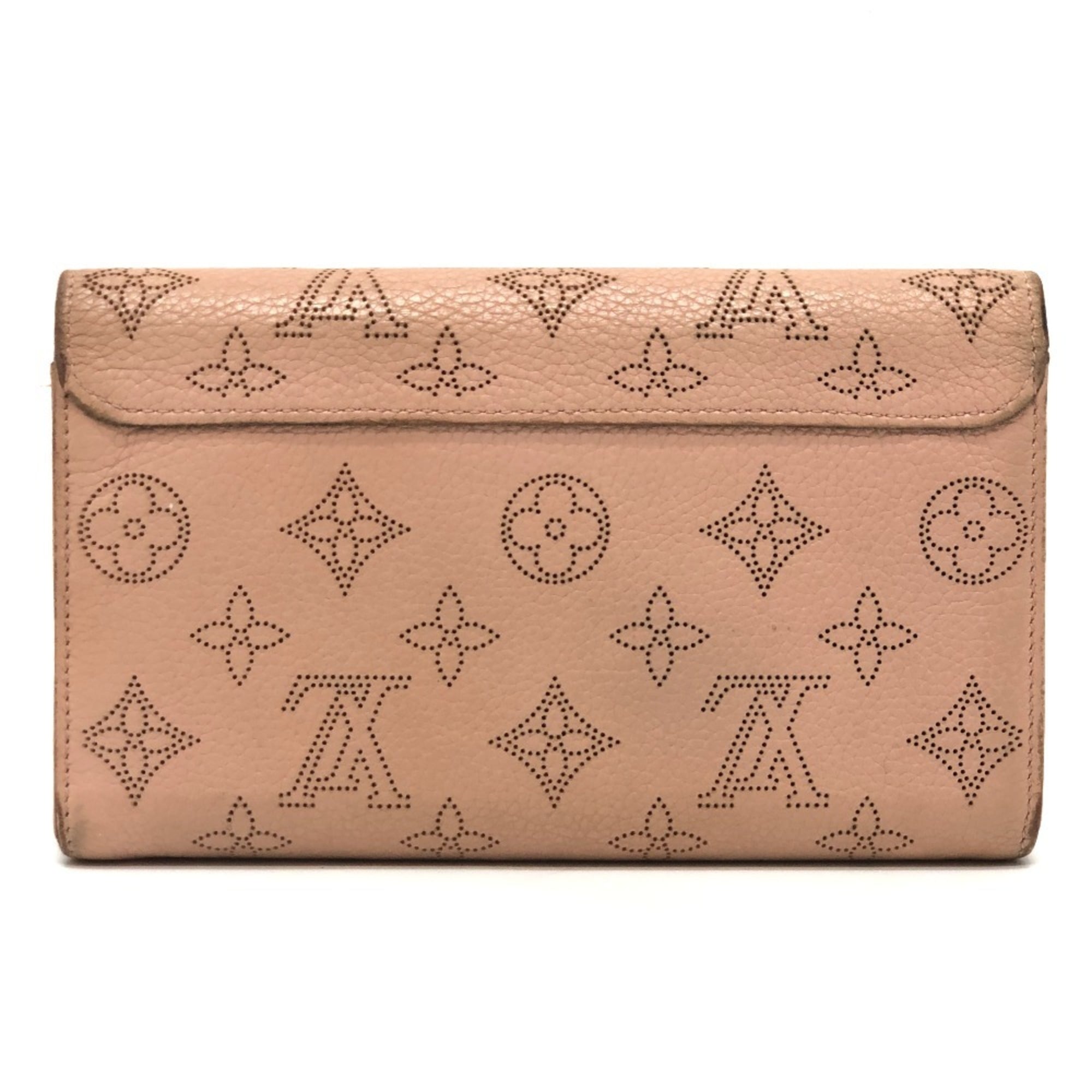 Louis Vuitton Magnolia Pink Mahina Leather Long Wallet (Bi-Fold) (Pre-Owned)