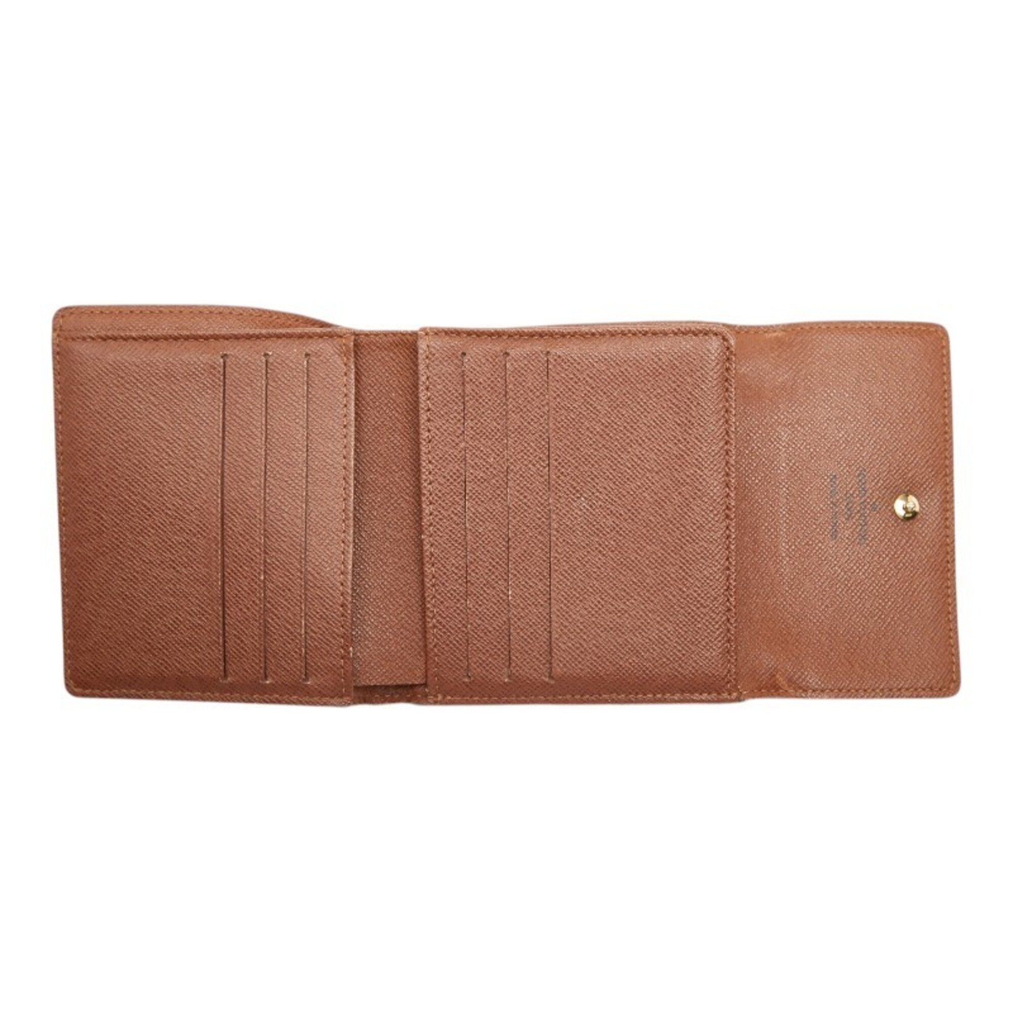 Louis Vuitton Monogram Brown Pvc Leather Wallet (Tri-Fold) (Pre-Owned)