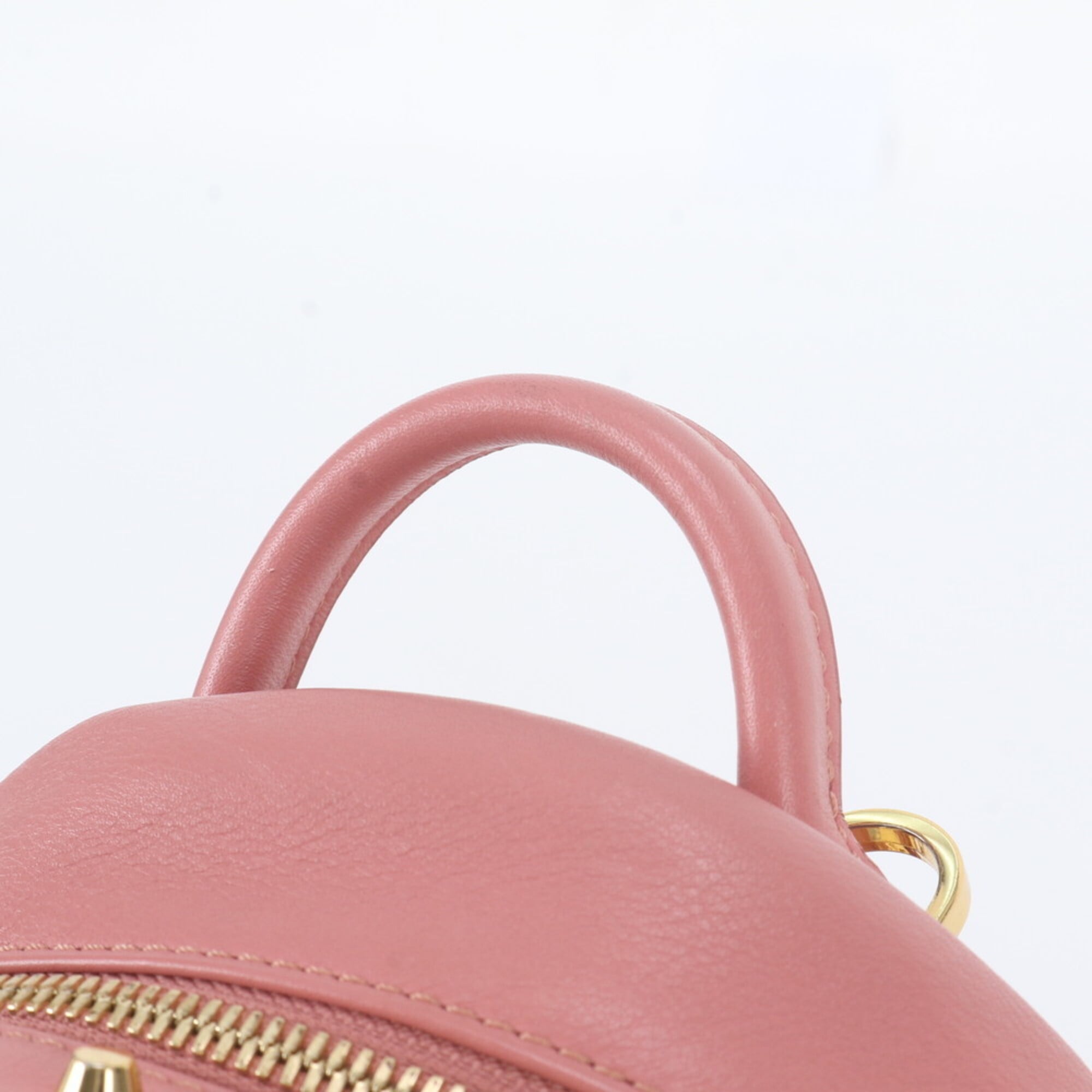 Mcm Pink Leather Shoulder Bag (Pre-Owned)