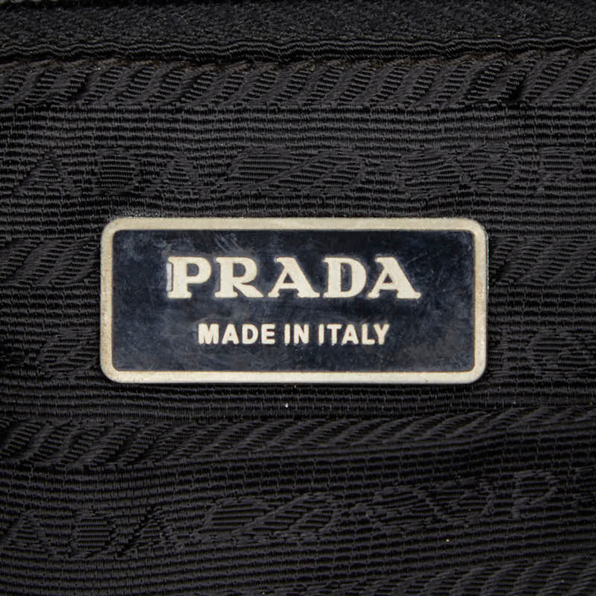 Prada Black Nylon Leather Shoulder Bag (Pre-Owned)