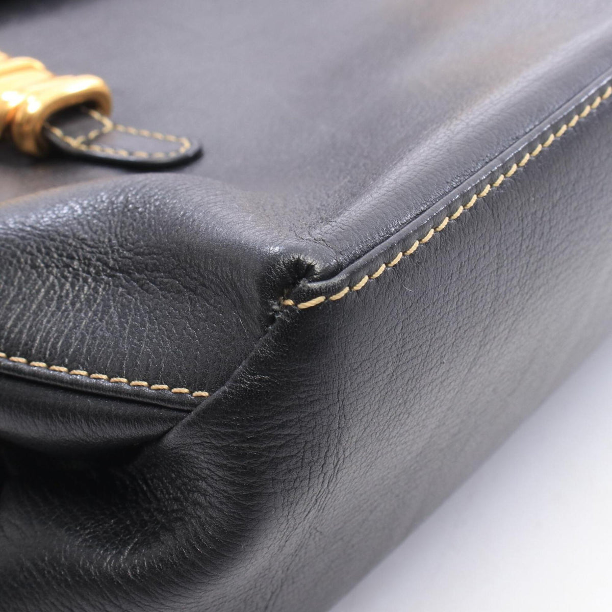 Loewe Black Brown Leather Handbag Shoulder Bag (Pre-Owned)