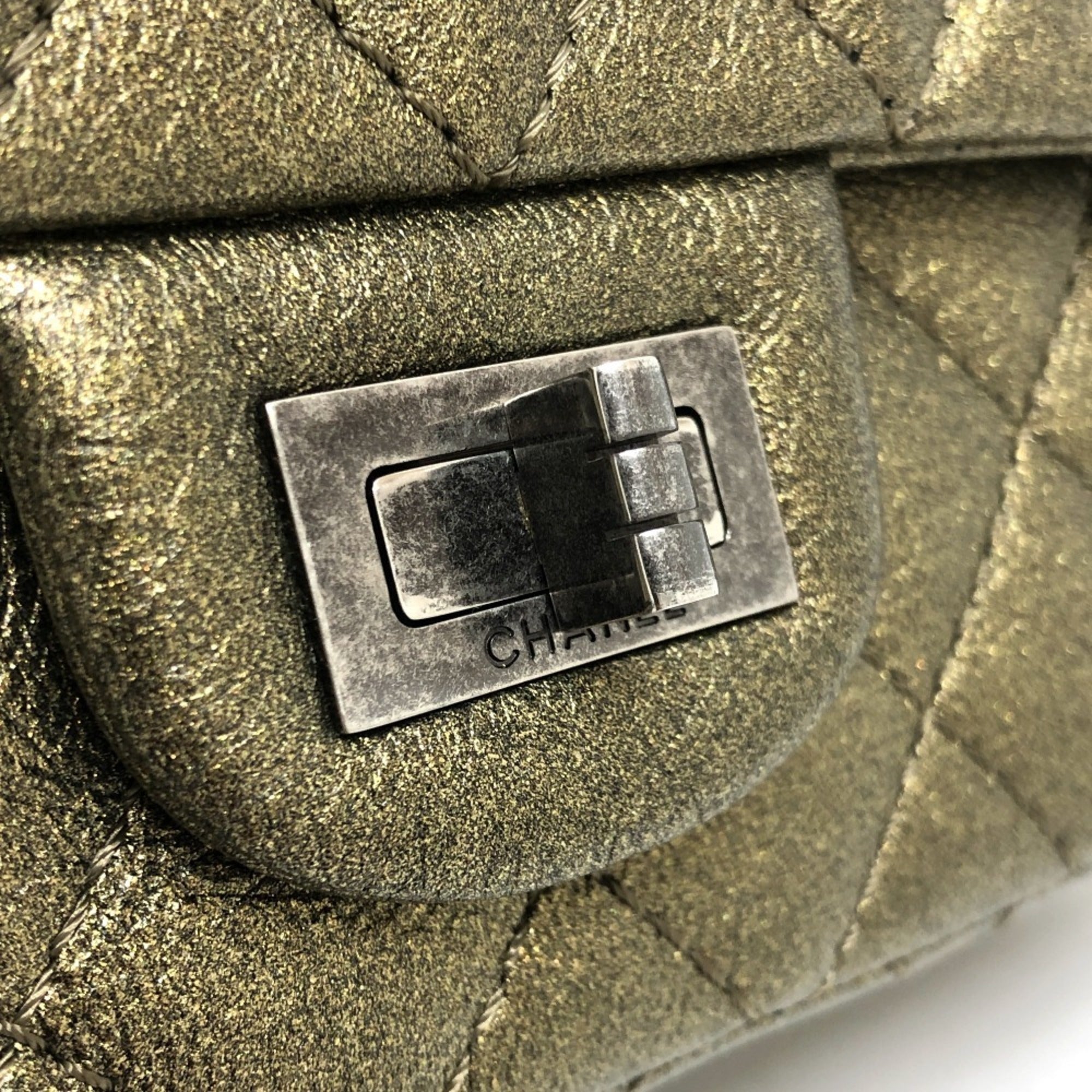 Chanel Bronze Leather Shoulder Bag (Pre-Owned)