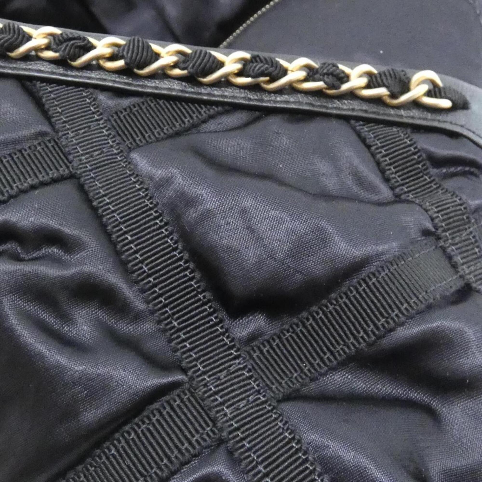 Chanel Black Nylon Handbag (Pre-Owned)