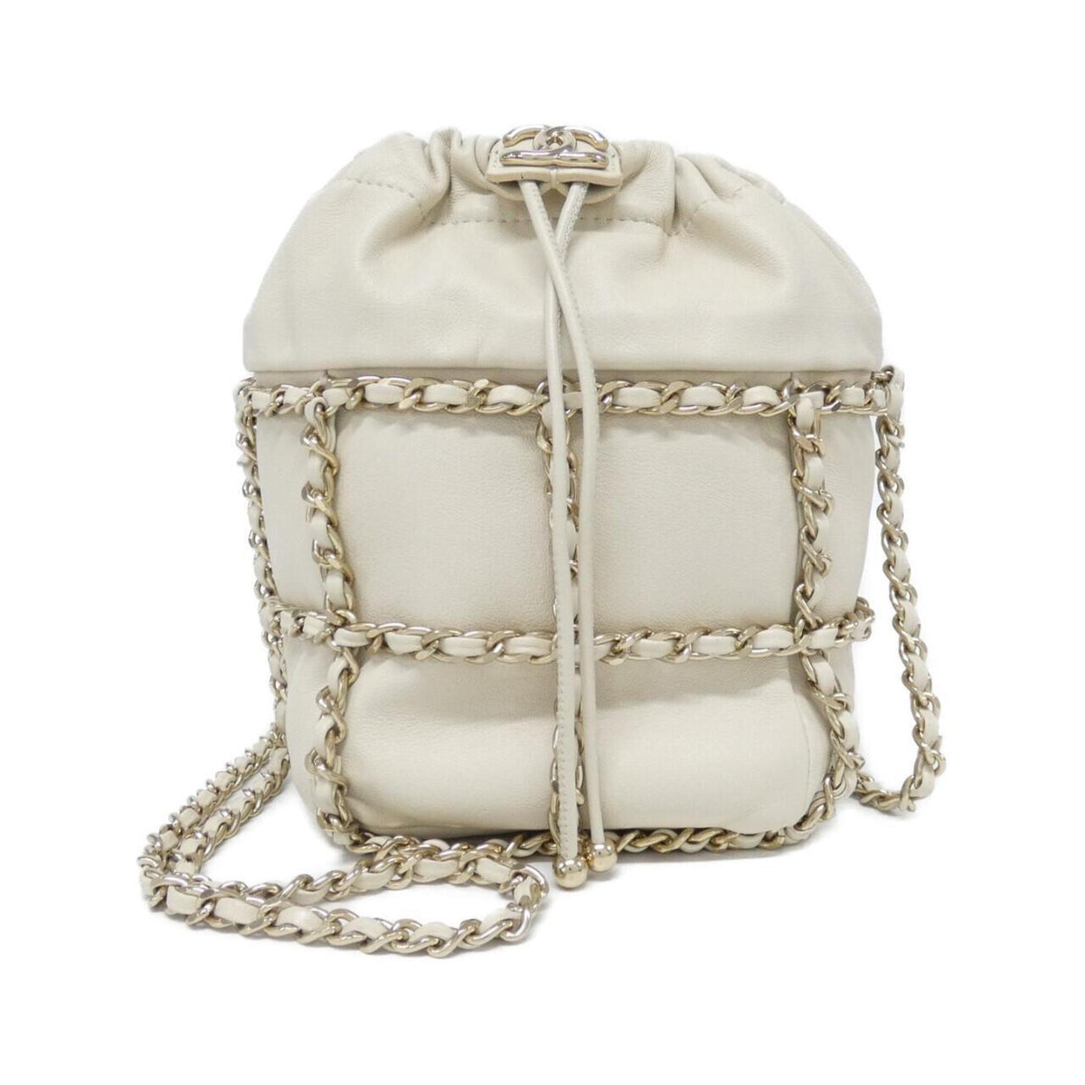 Chanel Ivory Leather Shoulder Bag (Pre-Owned)