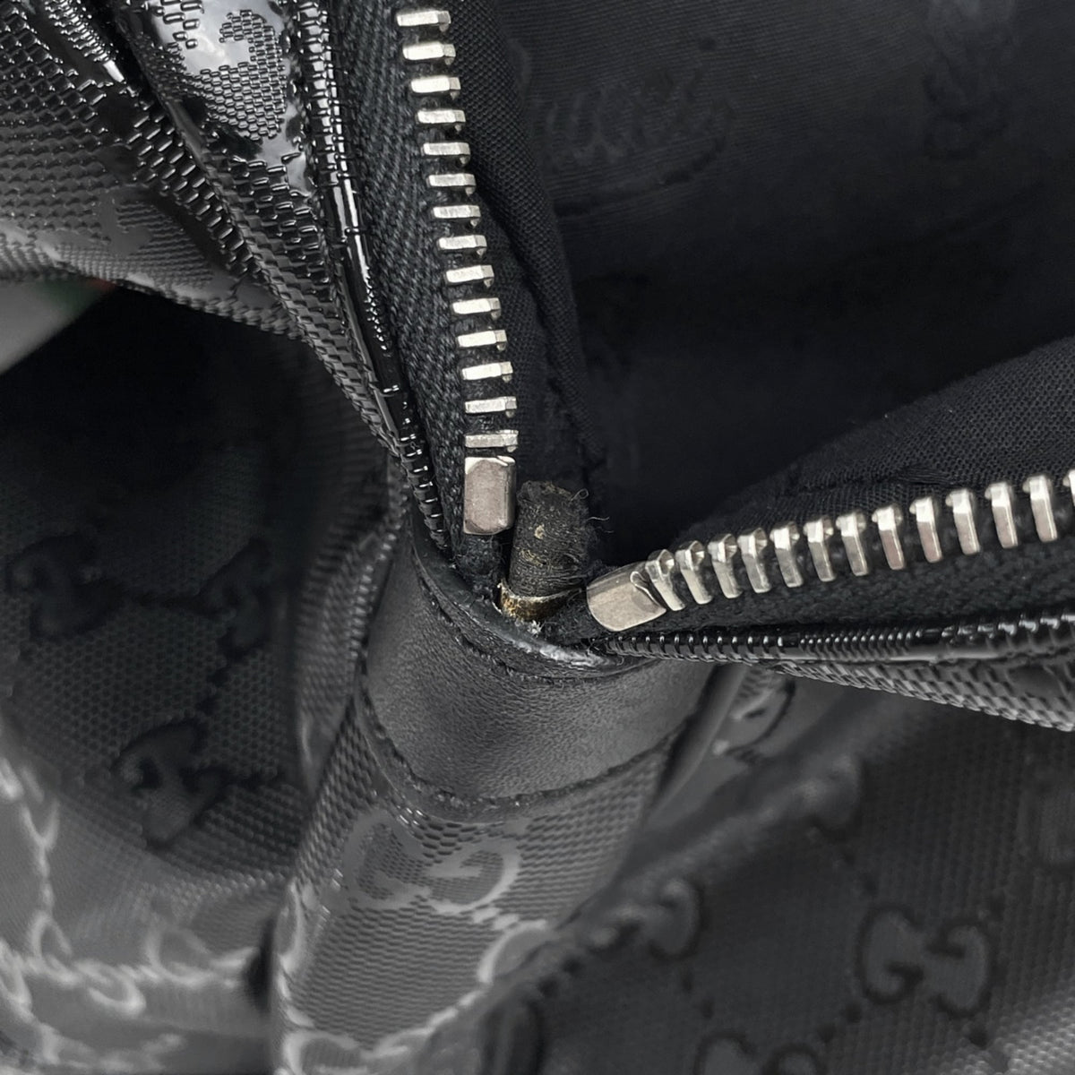 Gucci Gg Imprimé Black Coated Canvas Backpack (Pre-Owned)