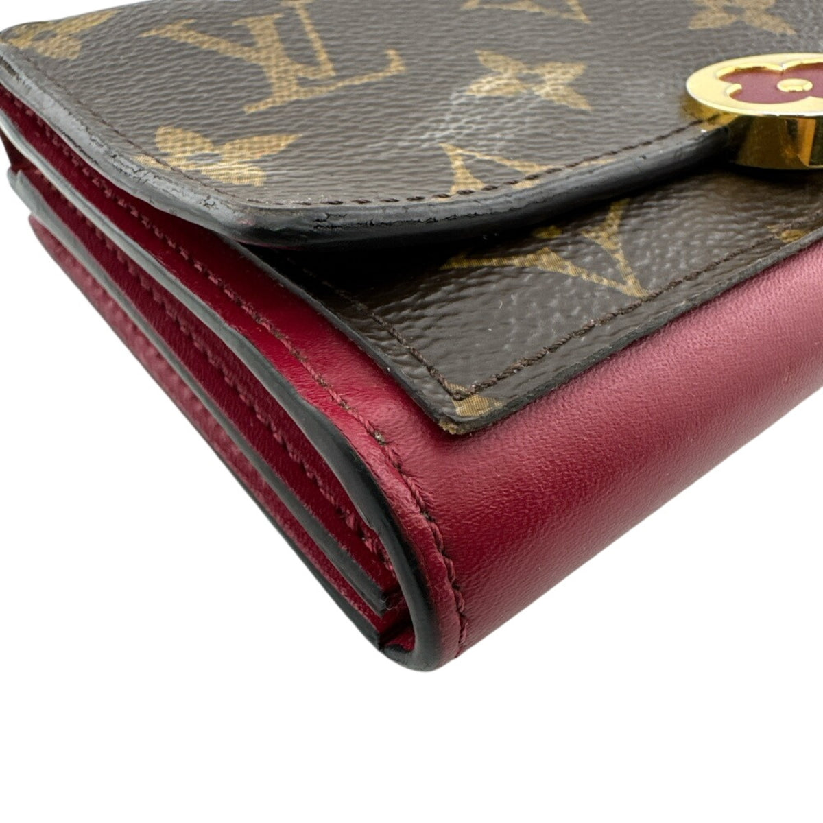 Louis Vuitton Brown Pink Monogram Leather Wallet (Bi-Fold) (Pre-Owned)