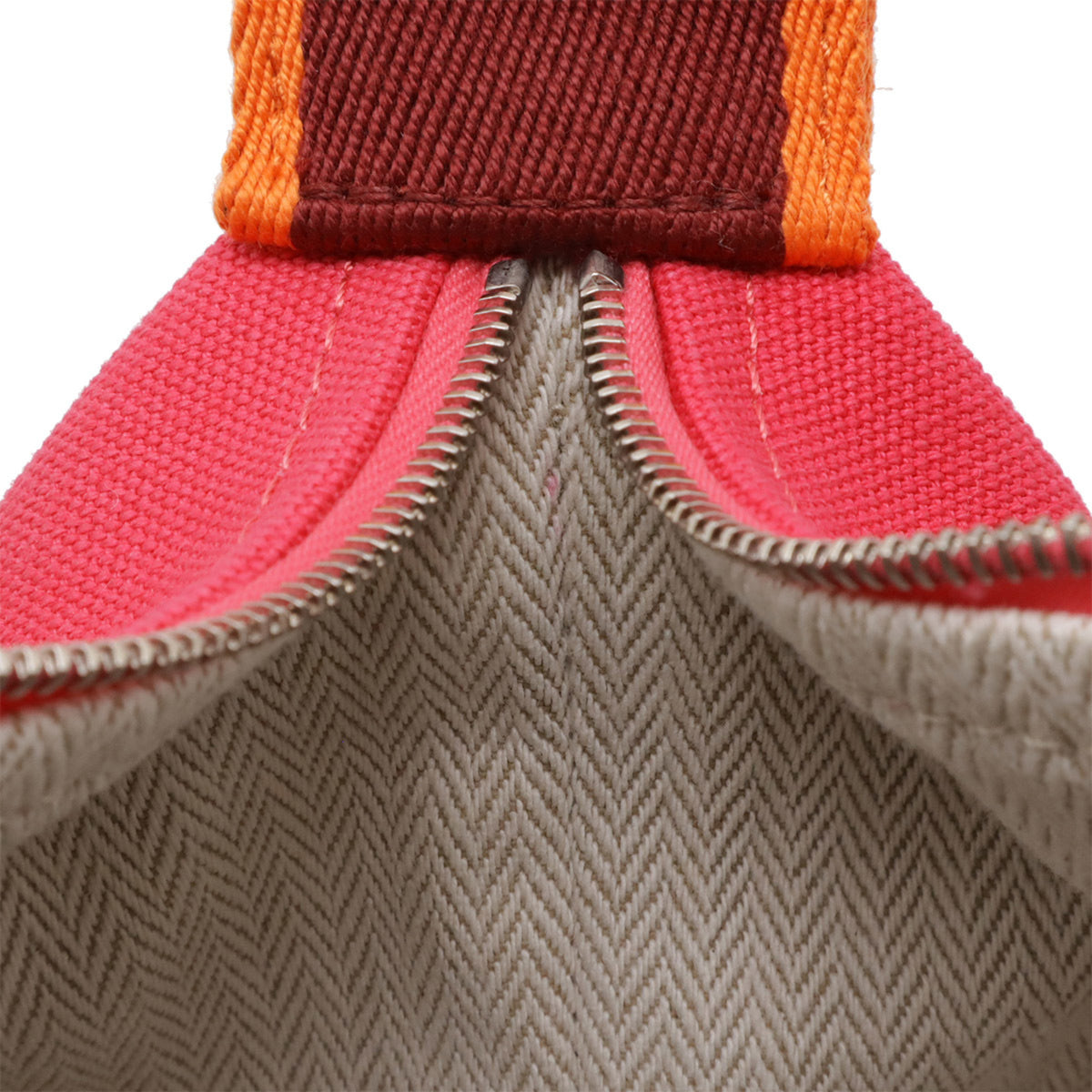 Hermes Pink Canvas Handbag Pouch (Pre-Owned)