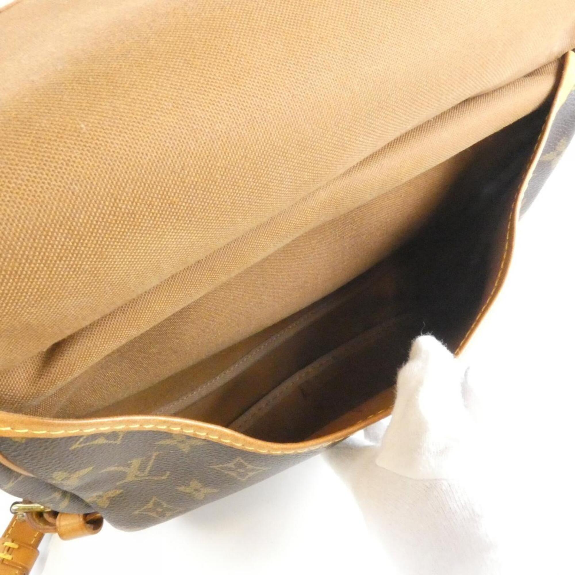 Louis Vuitton Monogram Marron Coated Canvas Shoulder Bag (Pre-Owned)
