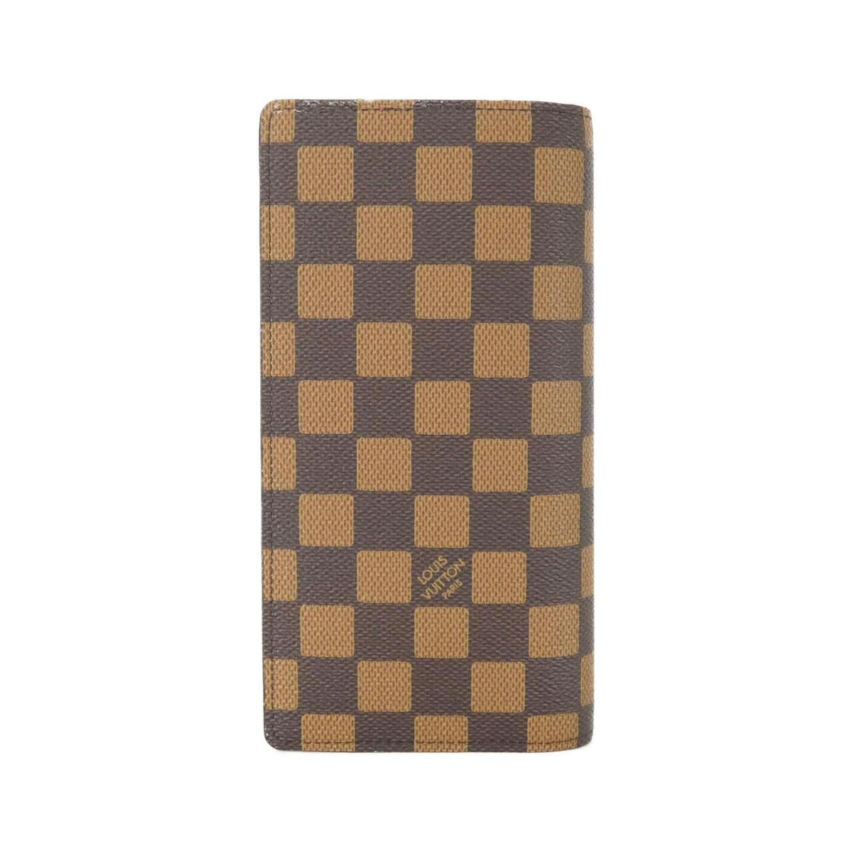Louis Vuitton Damier Ebene Coated Canvas Long Wallet (Bi-Fold) (Pre-Owned)