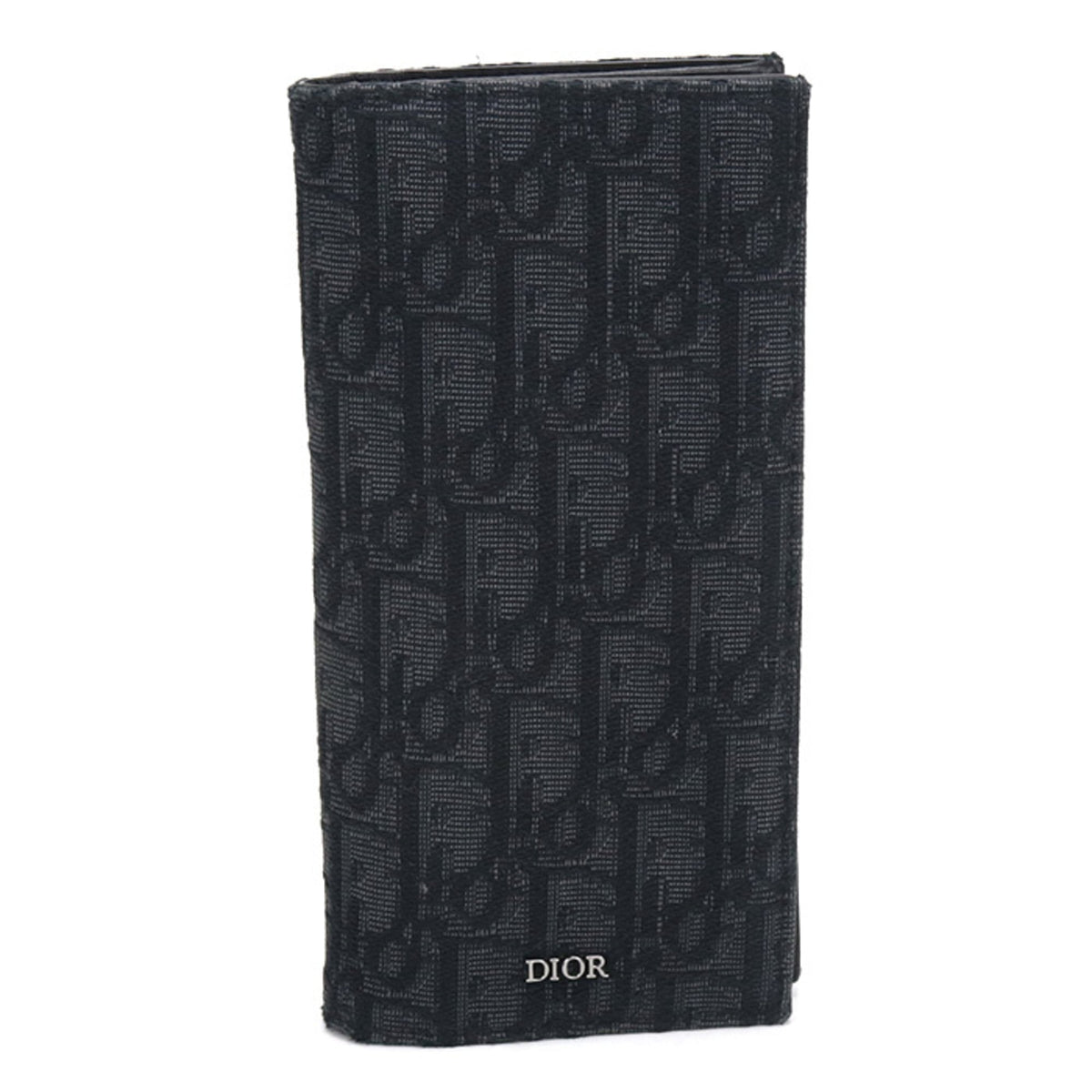 Christian Dior Black Jacquard Long Wallet (Bi-Fold) (Pre-Owned)