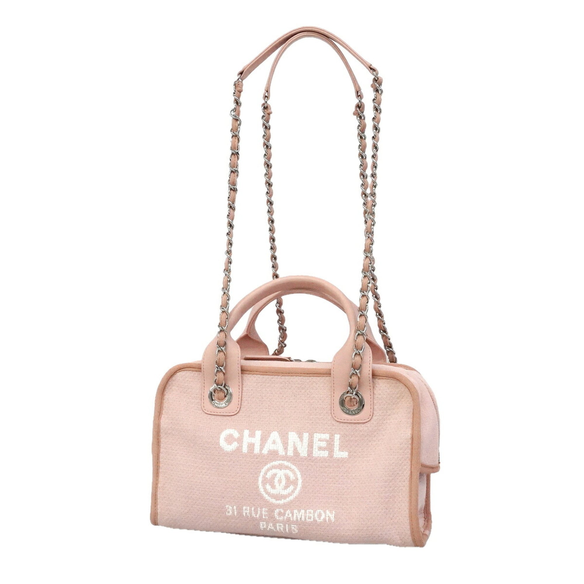Chanel Pink Canvas Handbag (Pre-Owned)