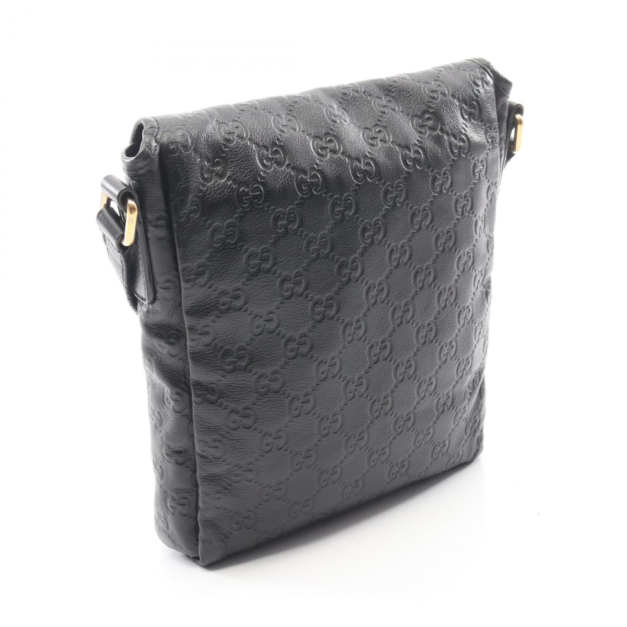 Gucci Black Leather Handbag Shoulder Bag (Pre-Owned)