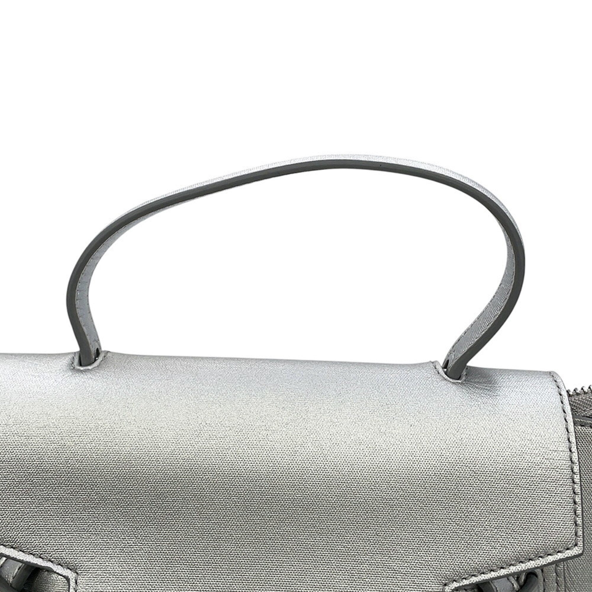 Celine Silver Leather Handbag (Pre-Owned)