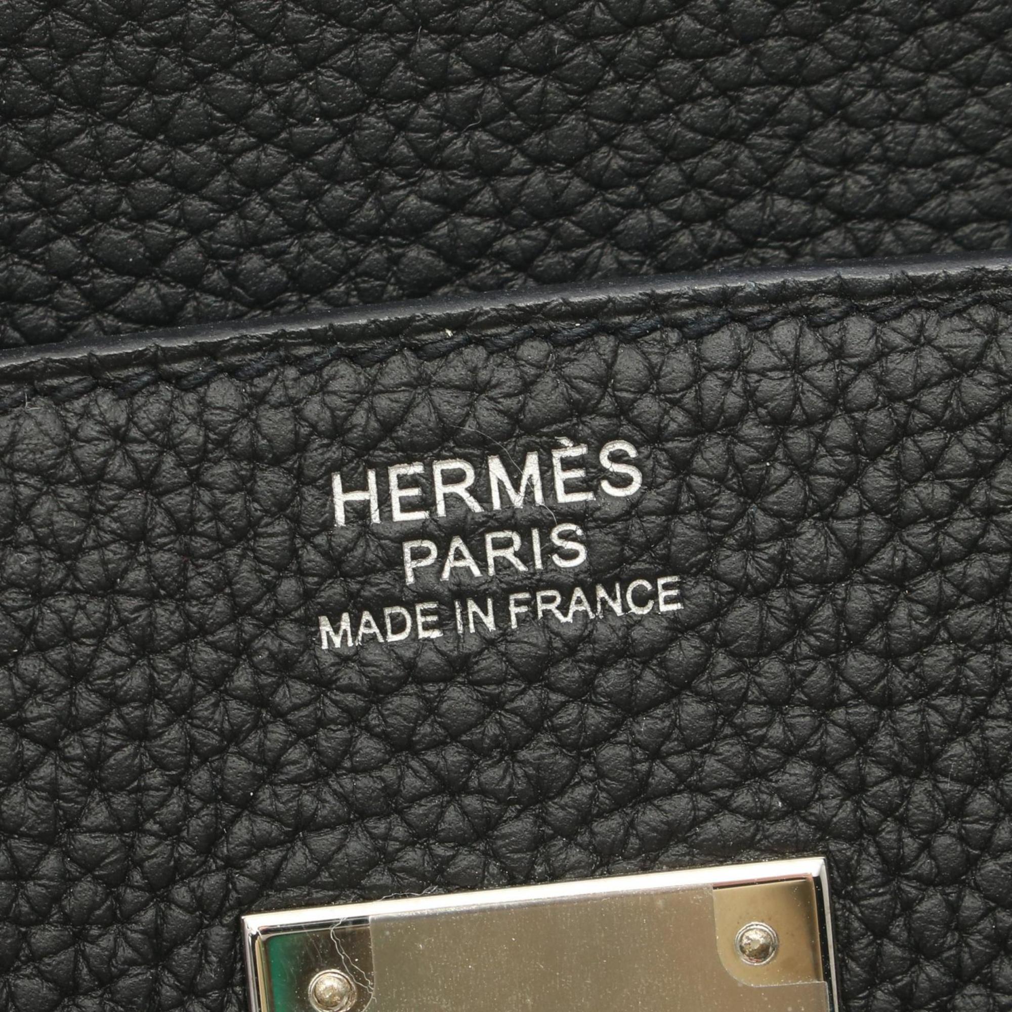Hermes Black Togo Leather Handbag (Pre-Owned)