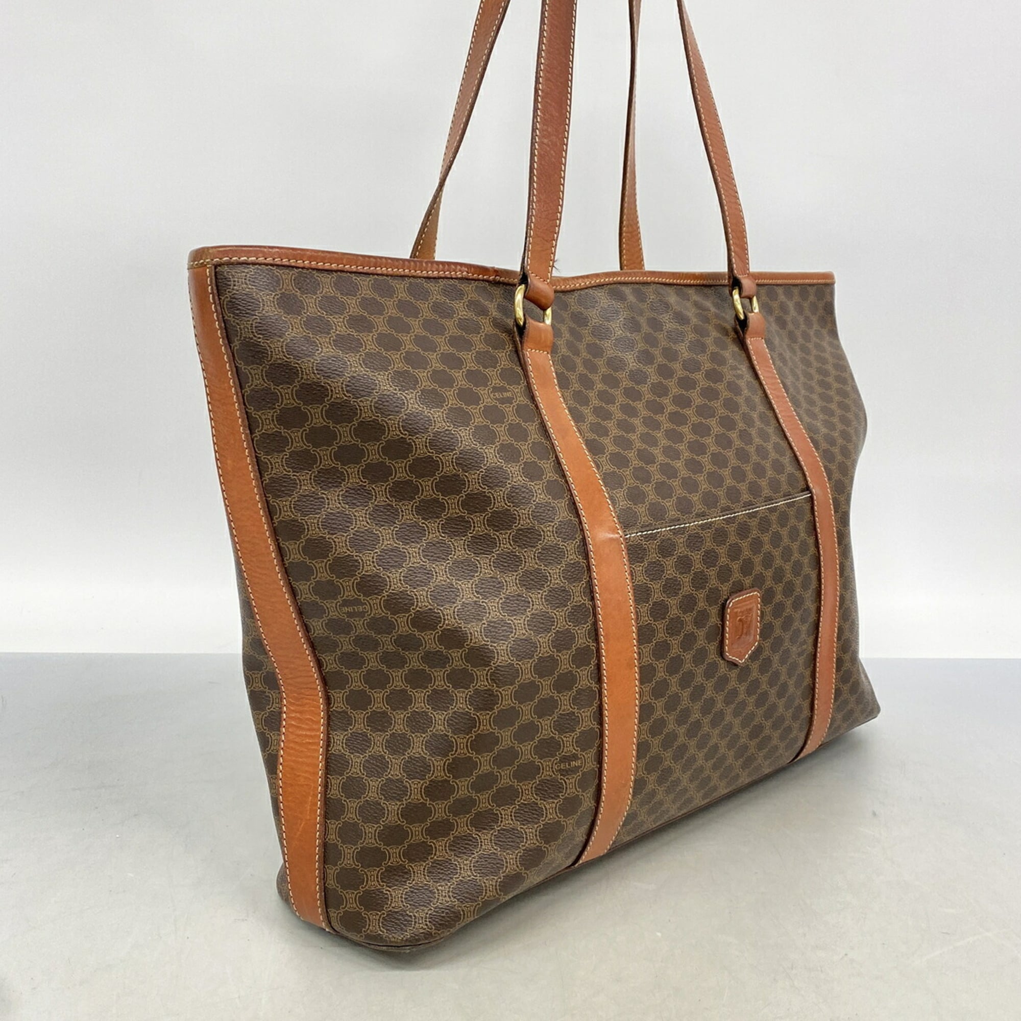 Celine Brown Pvc Tote Bag (Pre-Owned)