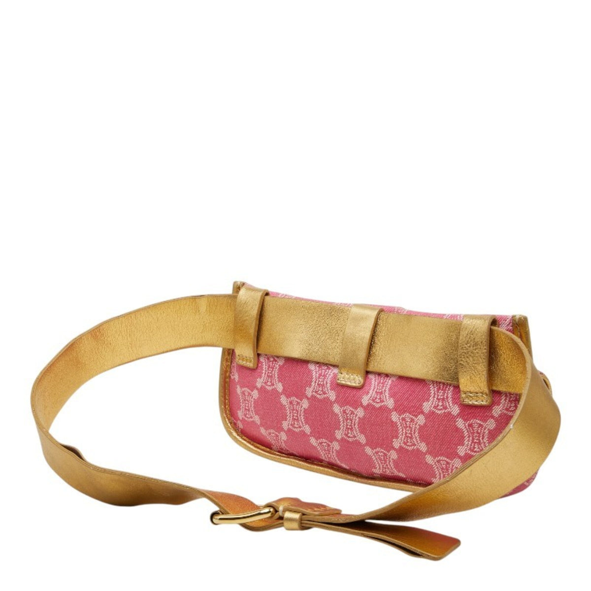 Celine Gold Pink Denim Sling Bag (Pre-Owned)