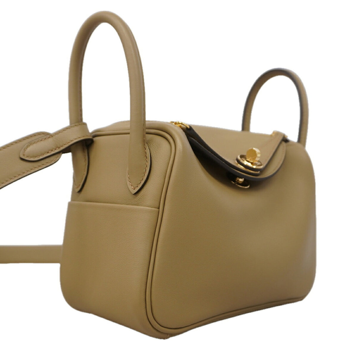 Hermes Brown Swift Leather Handbag (Pre-Owned)