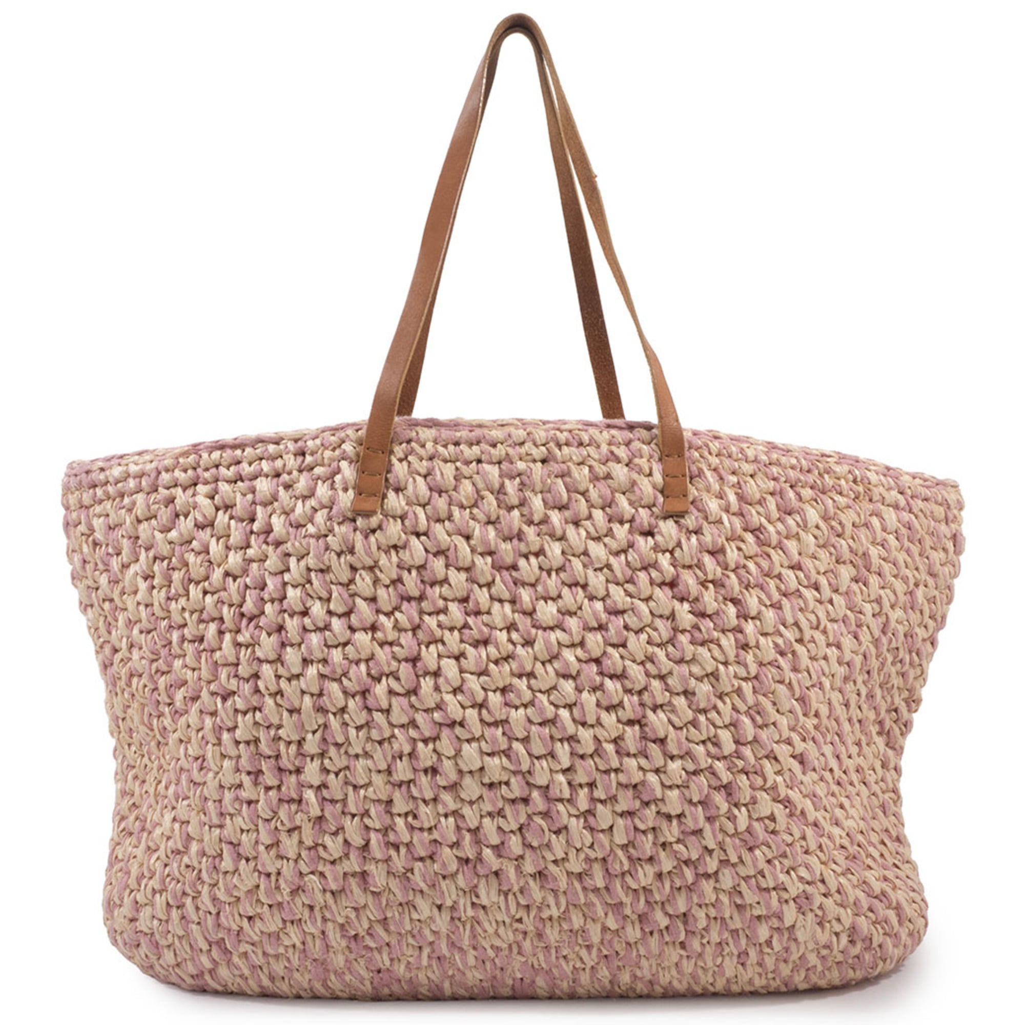 Fendi Pink Straw Tote Bag (Pre-Owned)