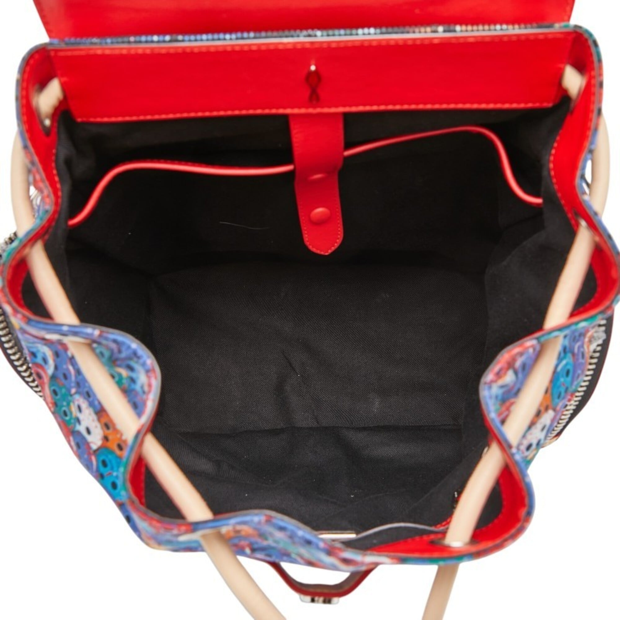 Christian Louboutin Multi-Color Nylon Leather Rubber Backpack (Pre-Owned)