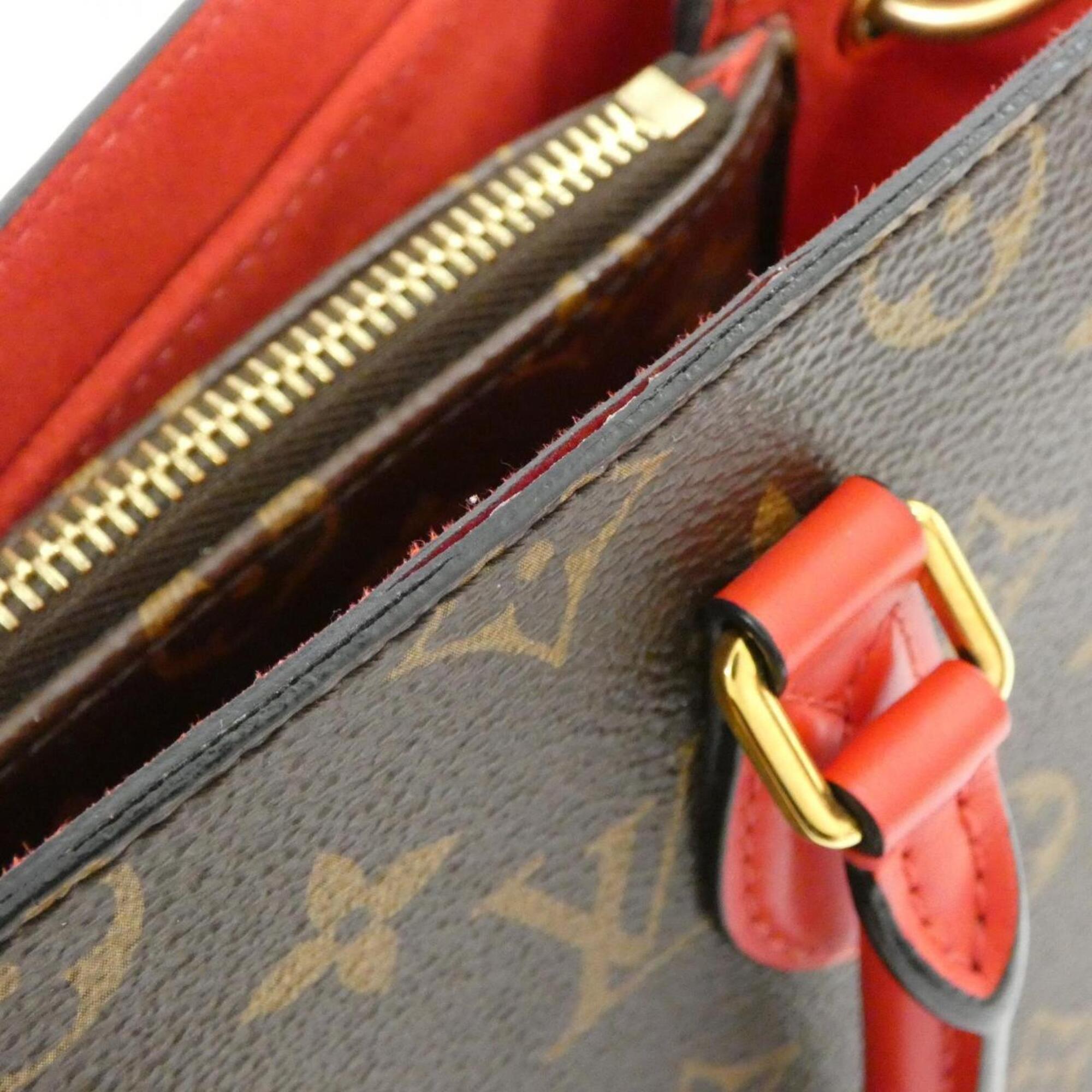 Louis Vuitton Monogram Coquelicots Marron Coated Canvas Handbag (Pre-Owned)