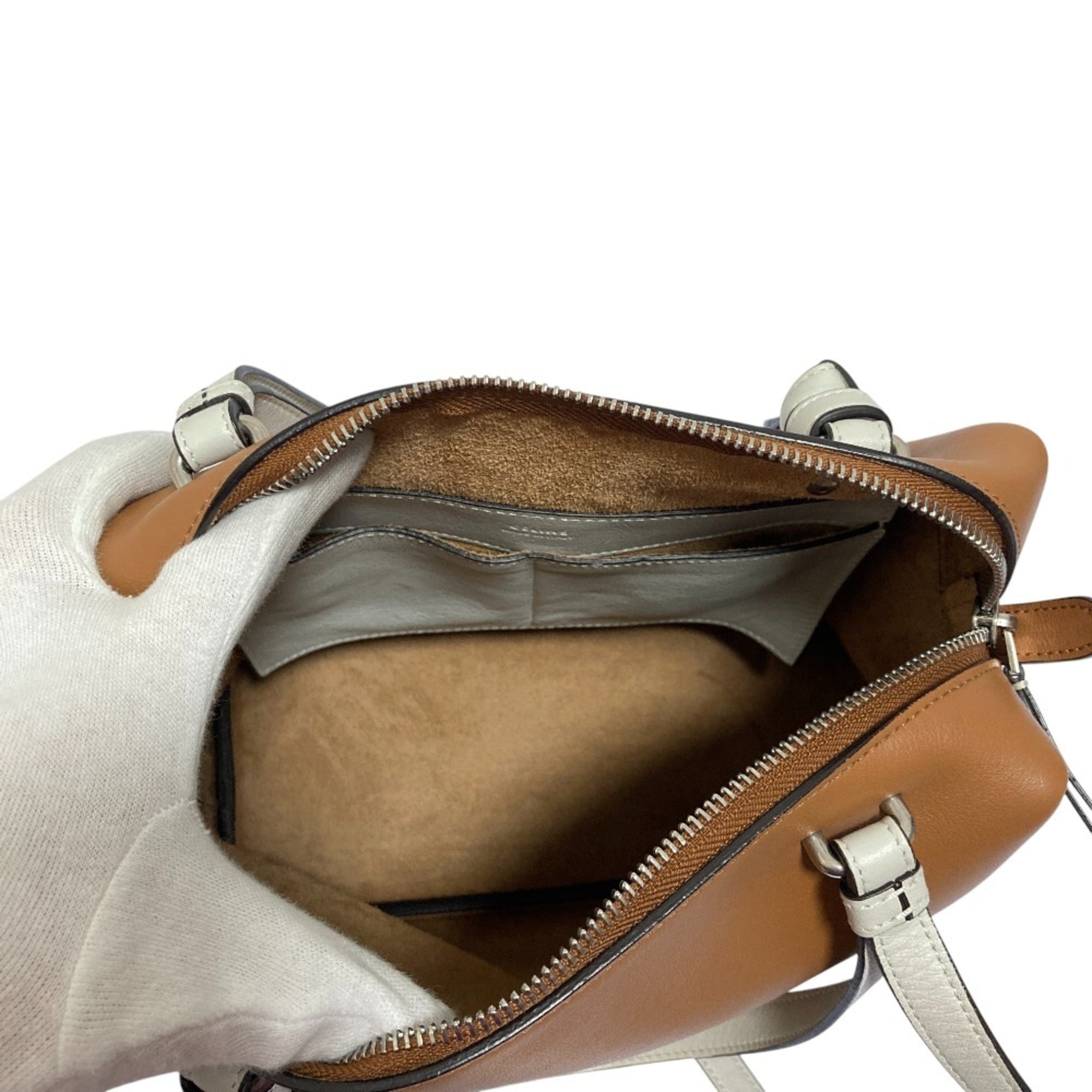Celine Brown Leather Handbag Shoulder Bag (Pre-Owned)