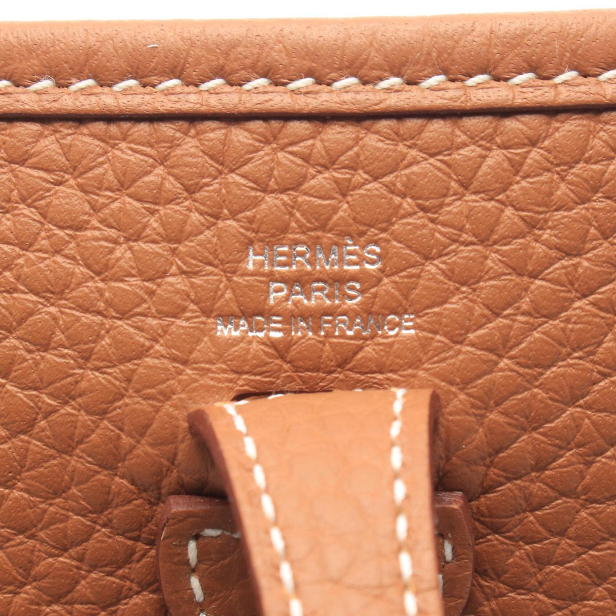 Hermes Brown Taurillon Clemence Leather Handbag Shoulder Bag (Pre-Owned)