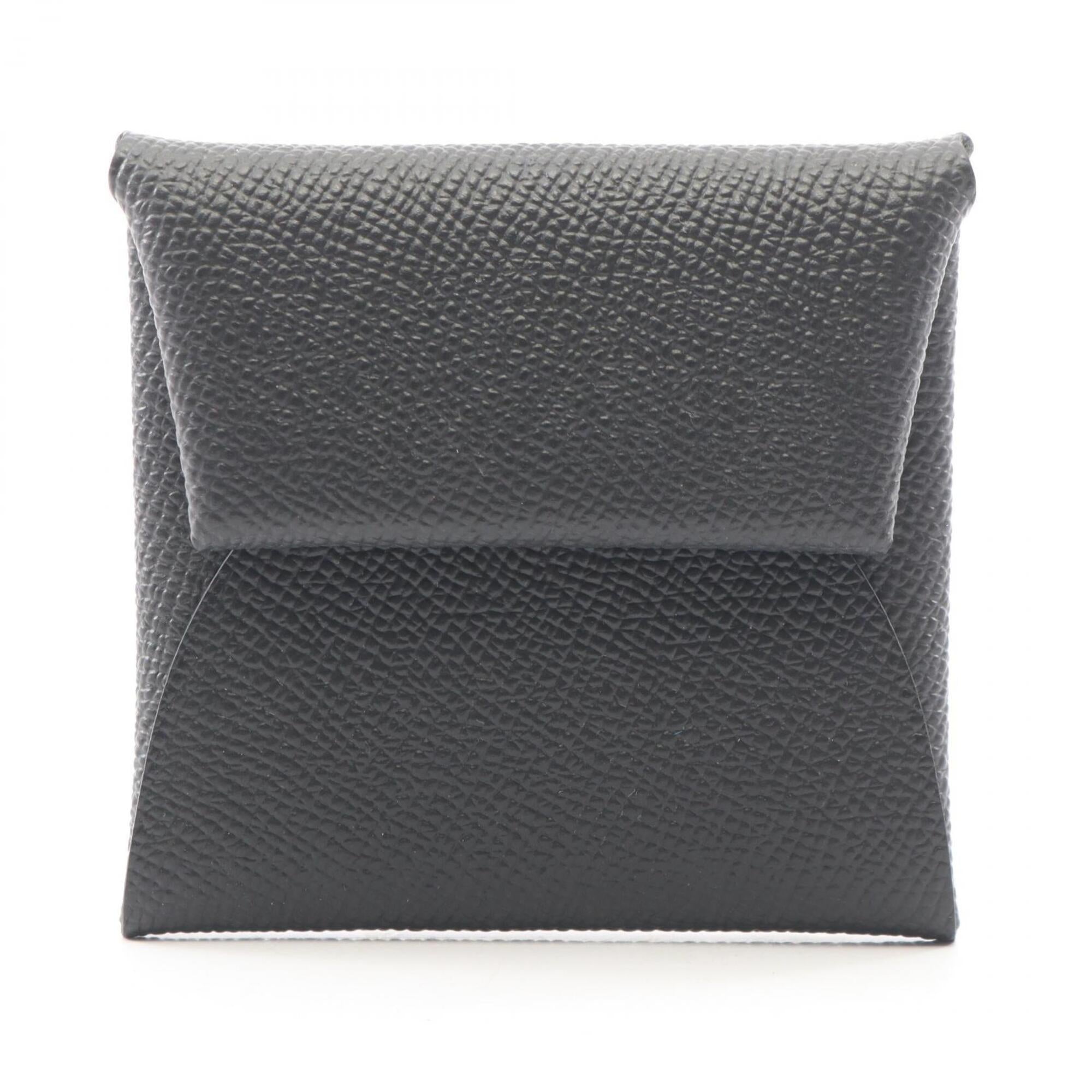Hermes Black Leather Coin Purse/Coin Case (Pre-Owned)