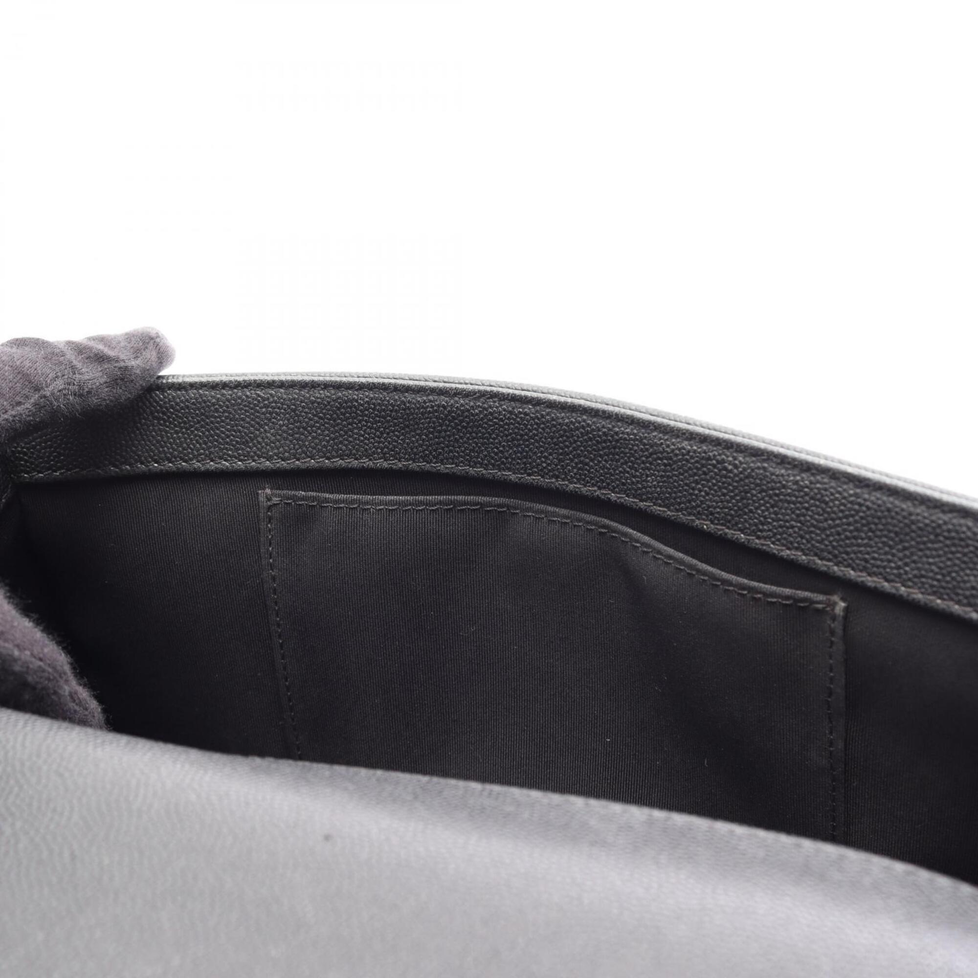 Chanel Black Grained Calfskin Handbag Shoulder Bag (Pre-Owned)