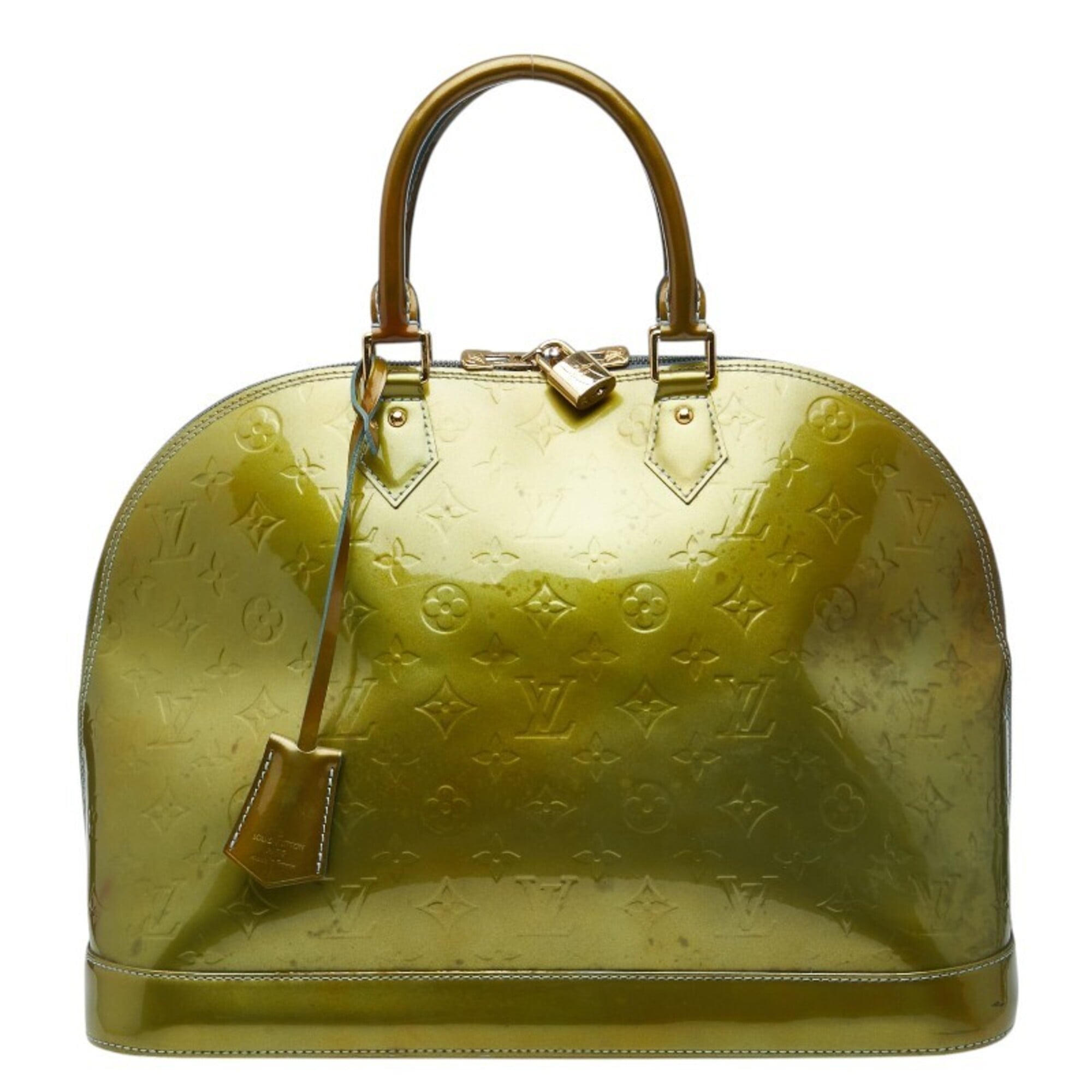 Louis Vuitton Green Patent Leather Handbag (Pre-Owned)