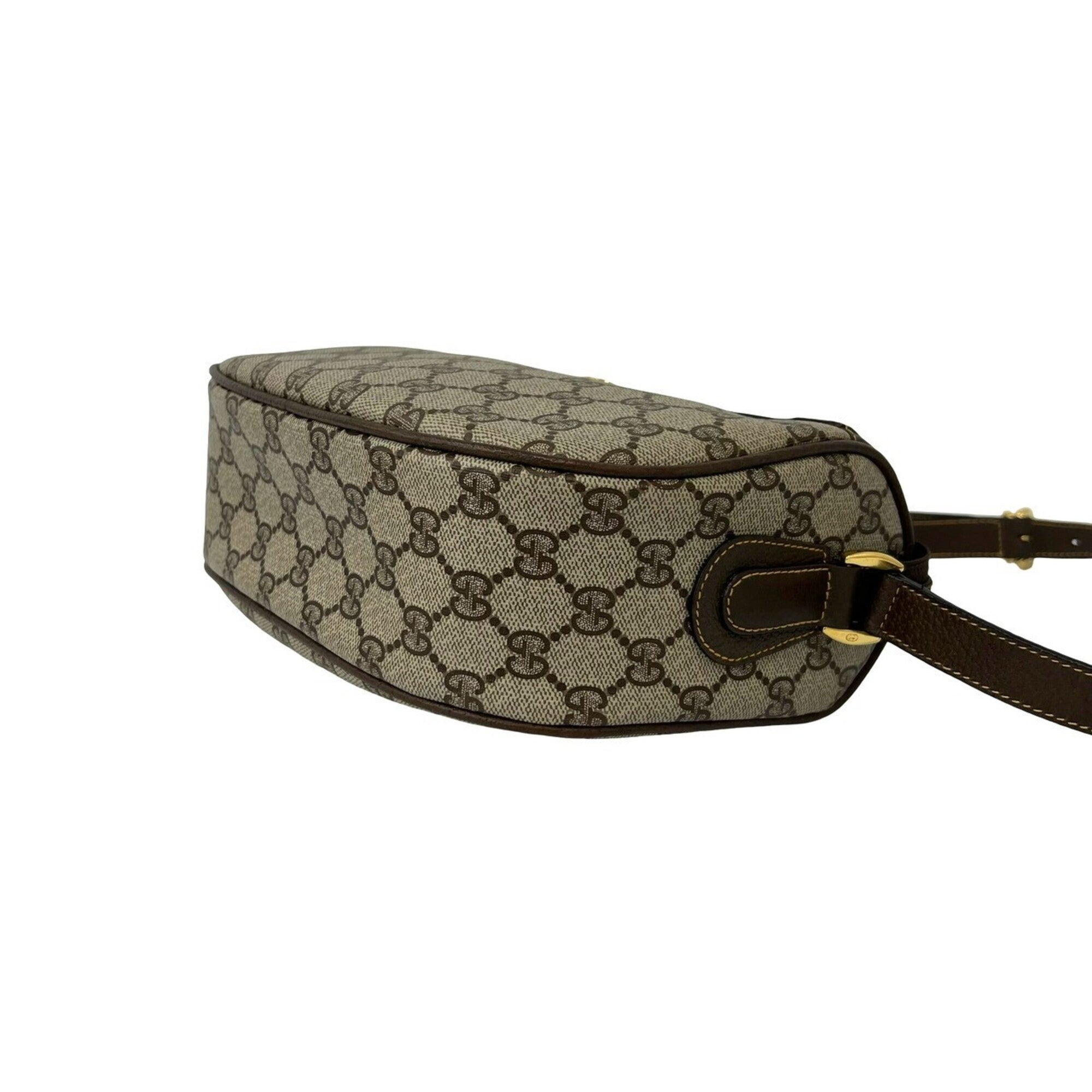 Gucci Brown Green Red Color Leather Pvc Pochette Shoulder Bag (Pre-Owned)