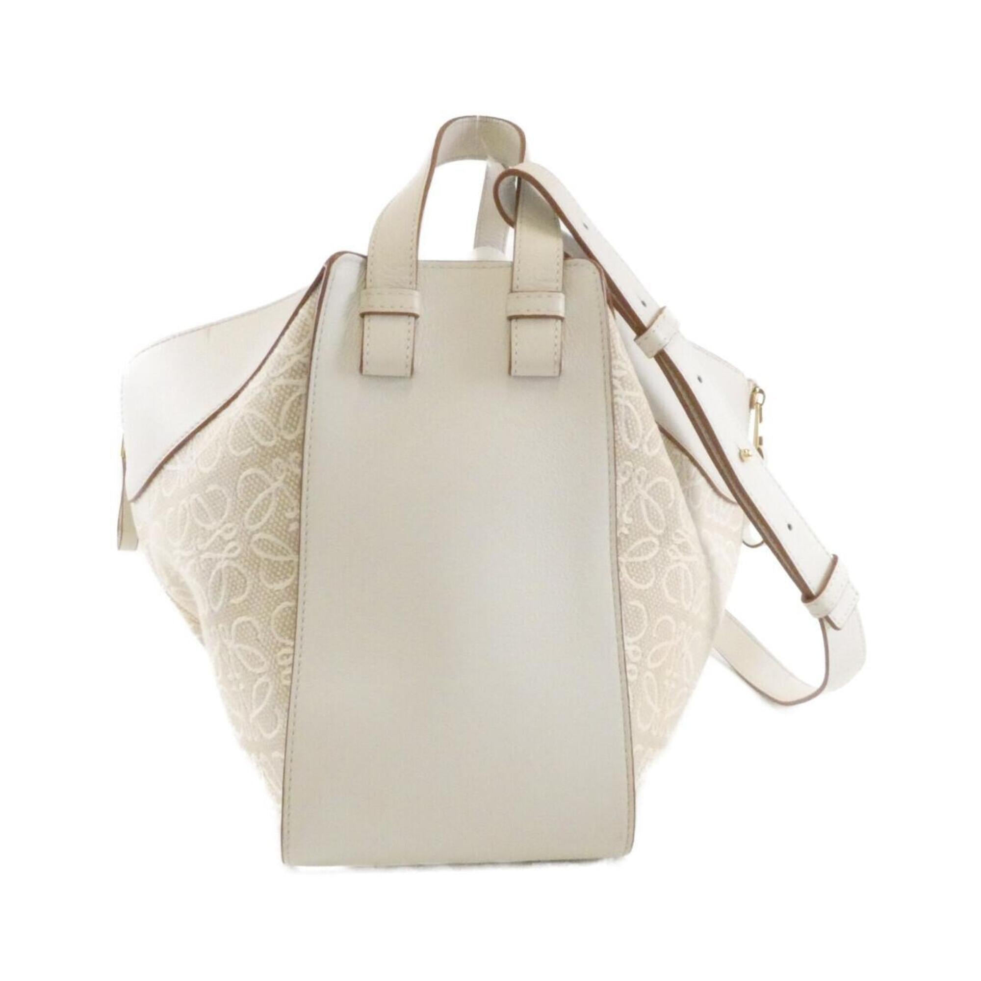 Loewe White Canvas Shoulder Bag (Pre-Owned)