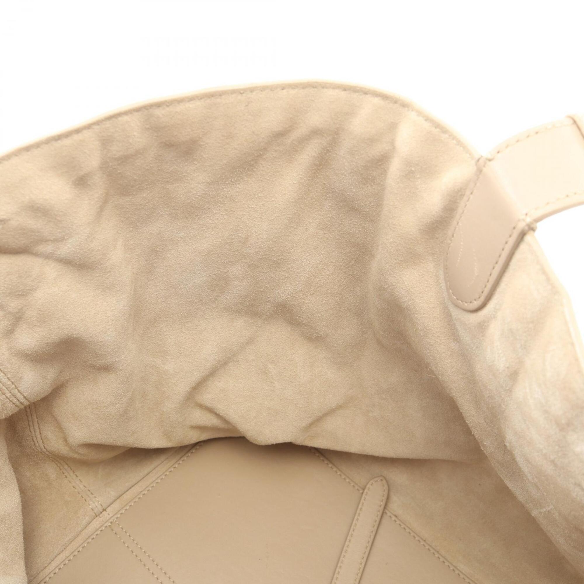 Christian Dior Beige Leather Handbag Pouch Tote Bag (Pre-Owned)