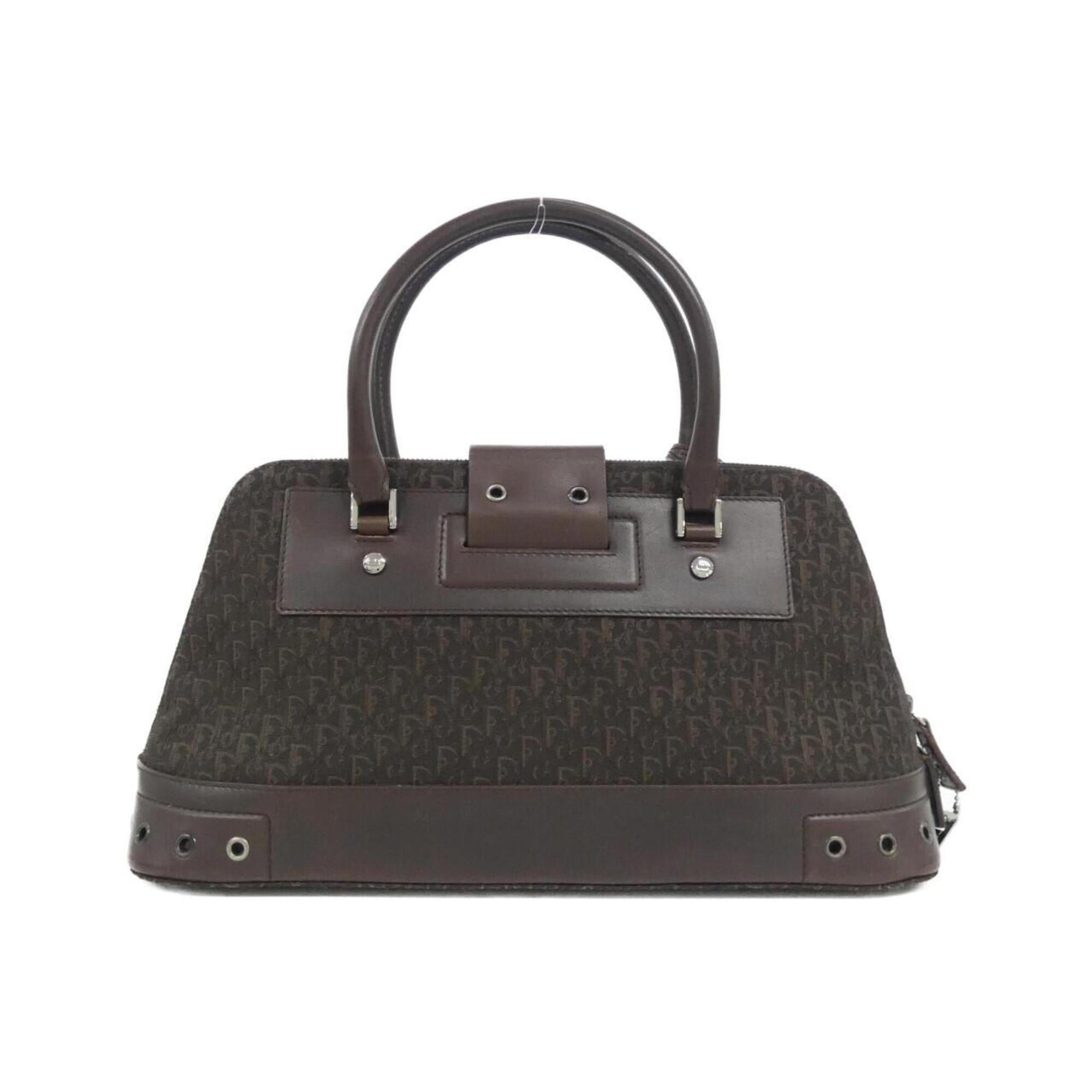 Christian Dior Brown Canvas Leather Handbag (Pre-Owned)