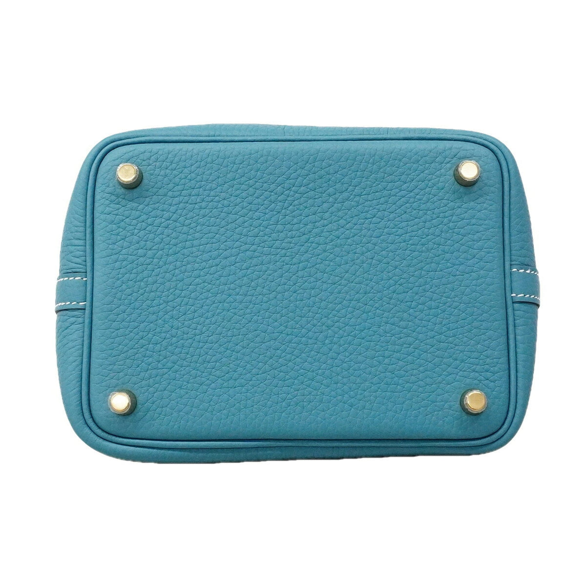Hermes Blue Taurillon Clemence Leather Handbag (Pre-Owned)