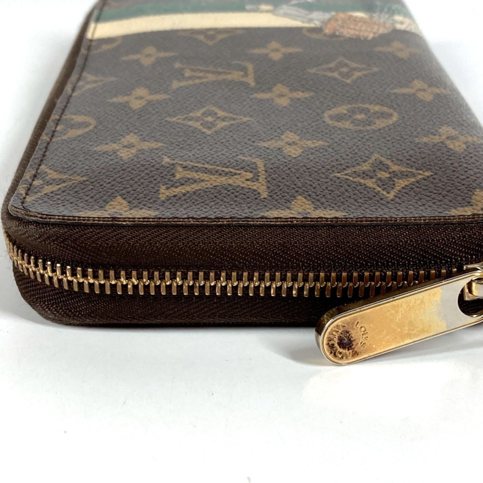 Louis Vuitton Brown Green Monogram Long Wallet (Bi-Fold) (Pre-Owned)