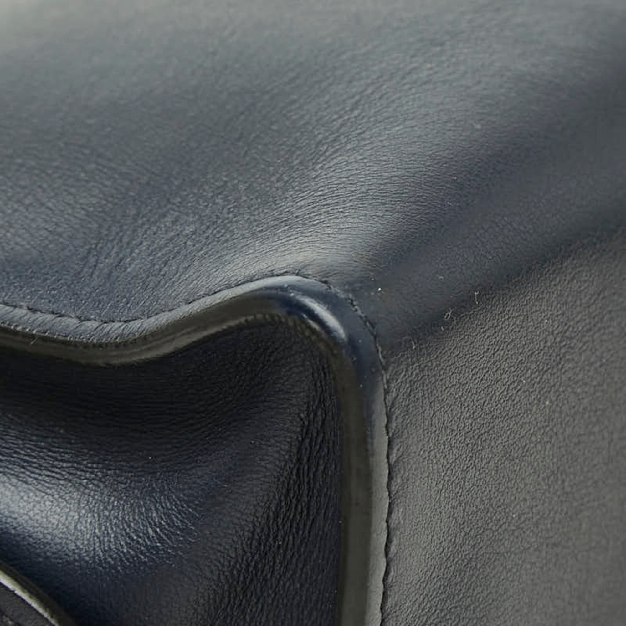 Prada Multi-Color Navy Leather Shoulder Bag (Pre-Owned)