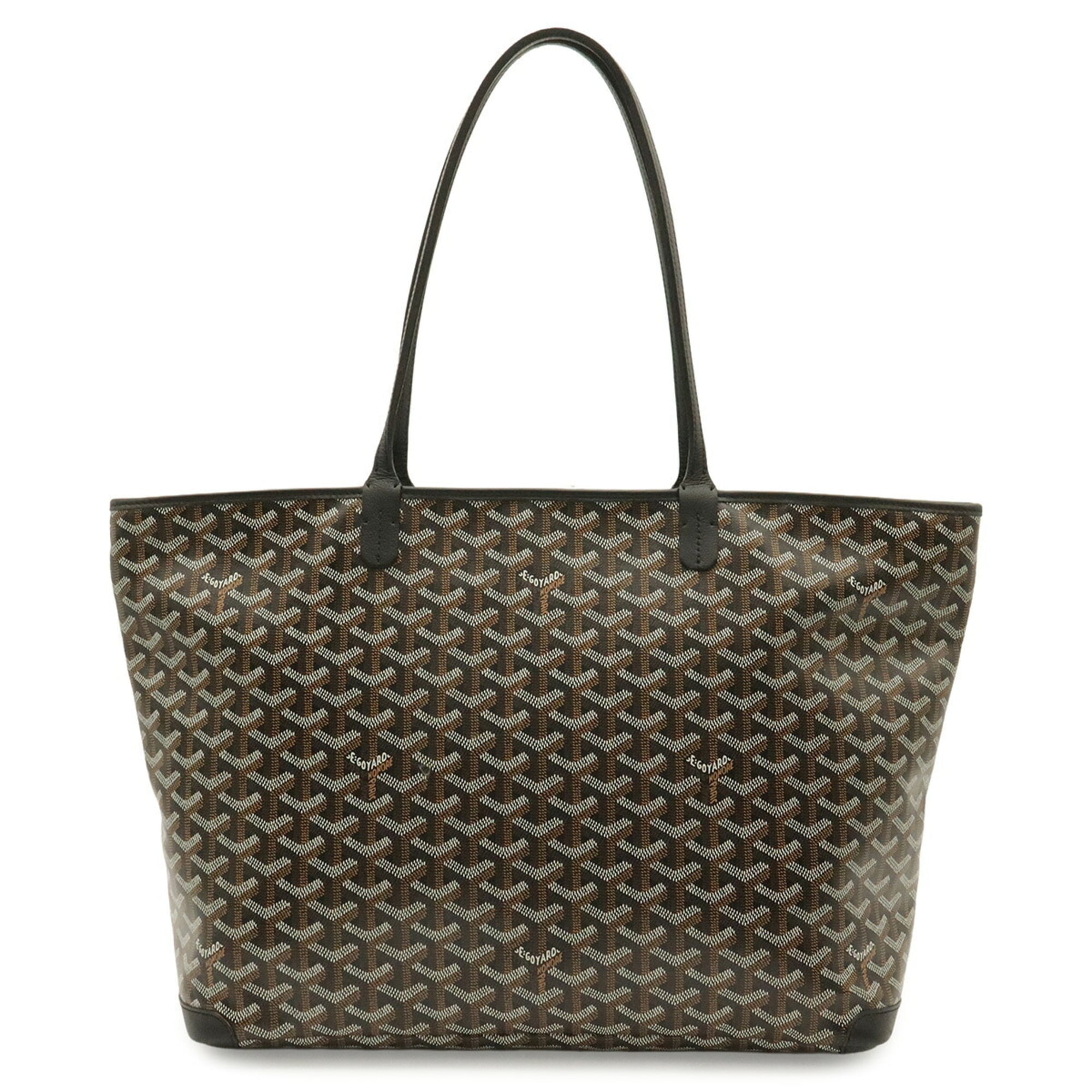 Goyard Black Brown White Coated Canvas Pvc Leather Shoulder Bag Tote Bag (Pre-Owned)