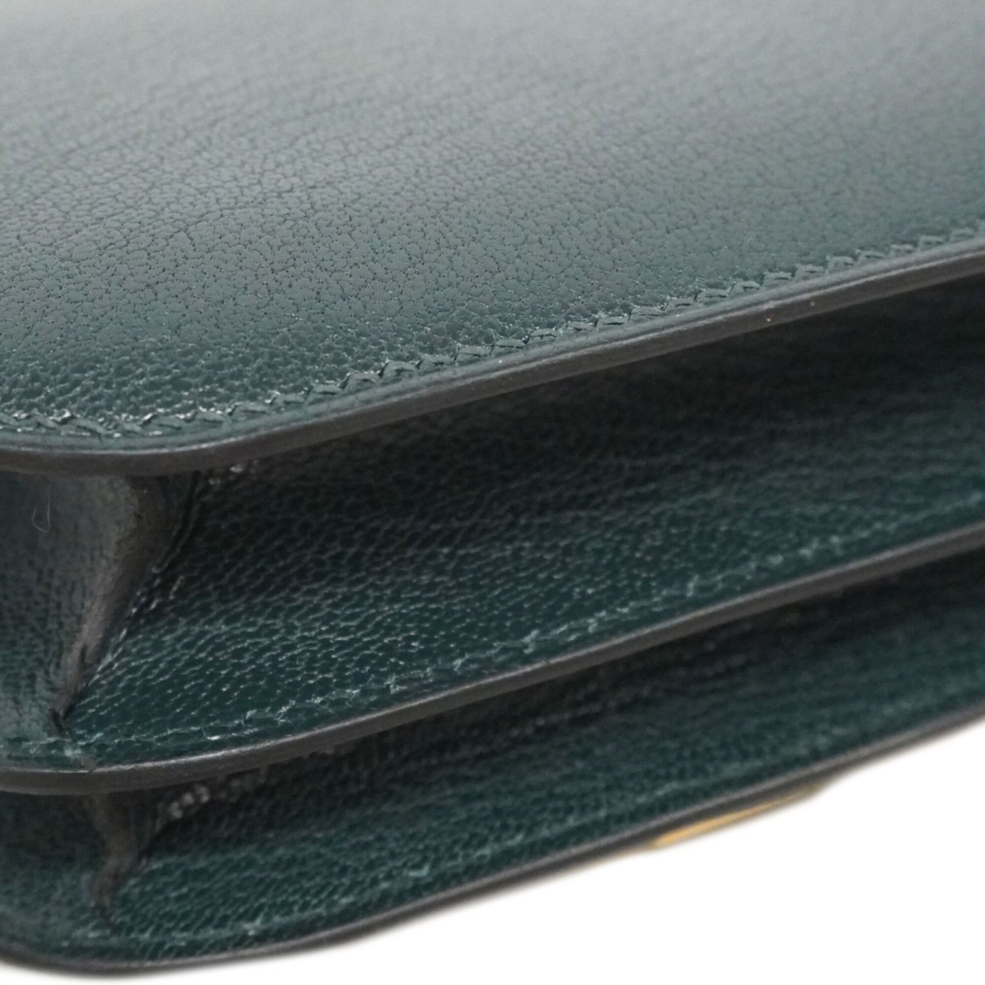Hermes Vert Chevre Myzore Leather Shoulder Bag (Pre-Owned)