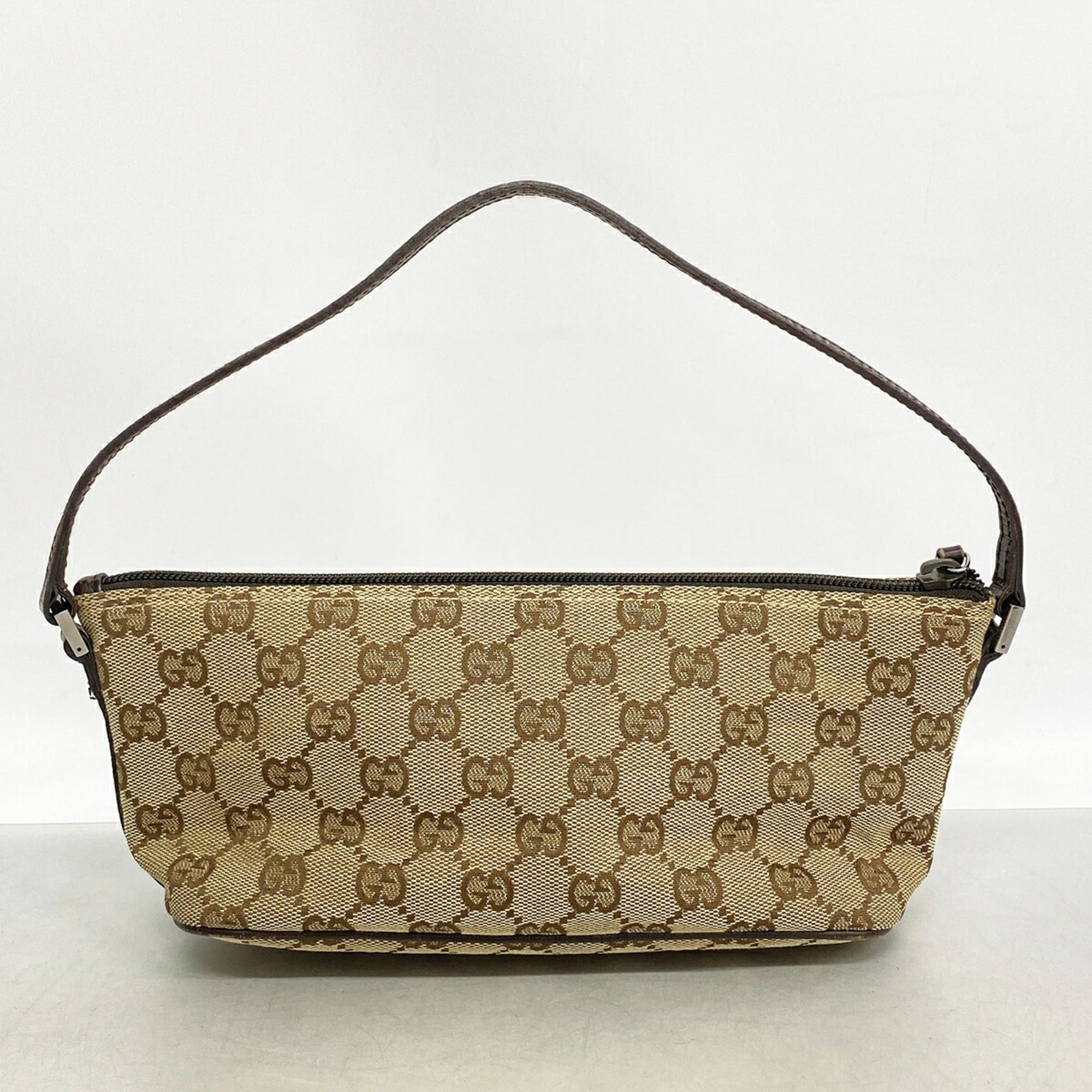 Gucci Brown Canvas Handbag (Pre-Owned)